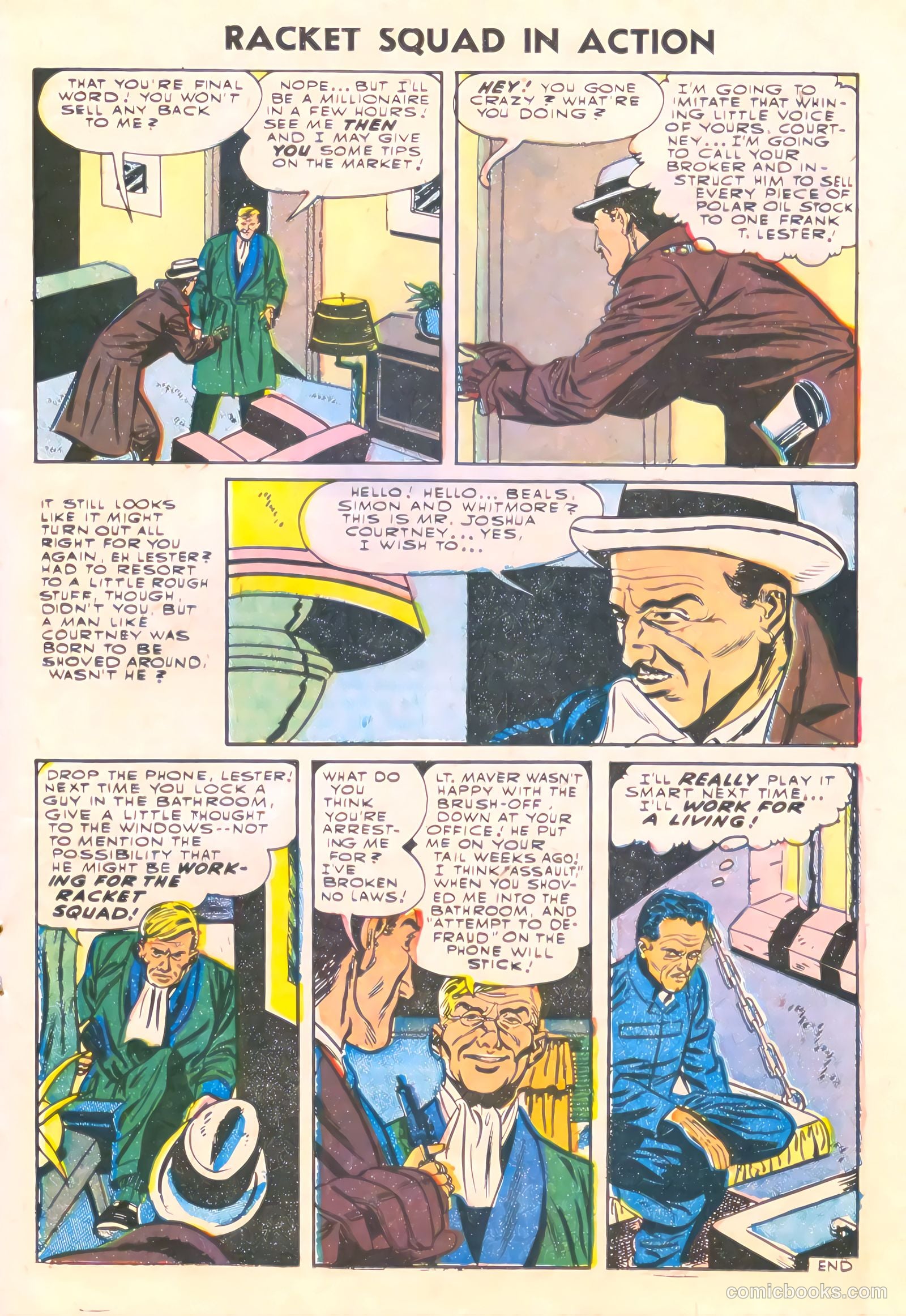 Racket Squad in Action #18 (1955) — page 17 of 36