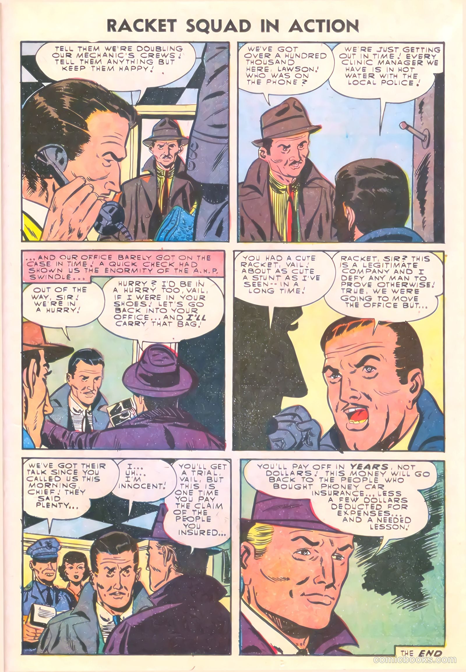 Racket Squad in Action #18 (1955) — page 25 of 36
