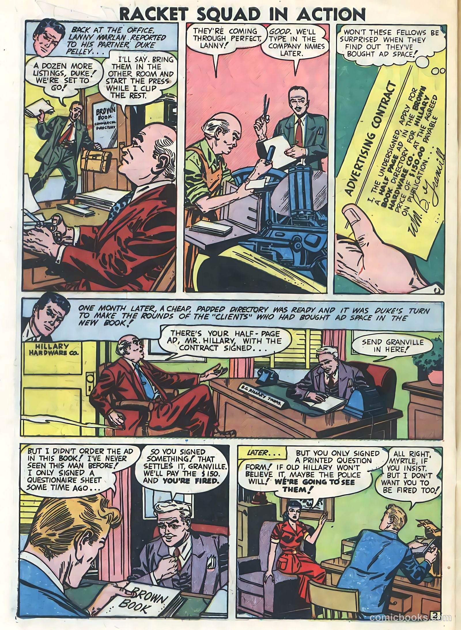 Racket Squad in Action #2 (1952) — page 32 of 36