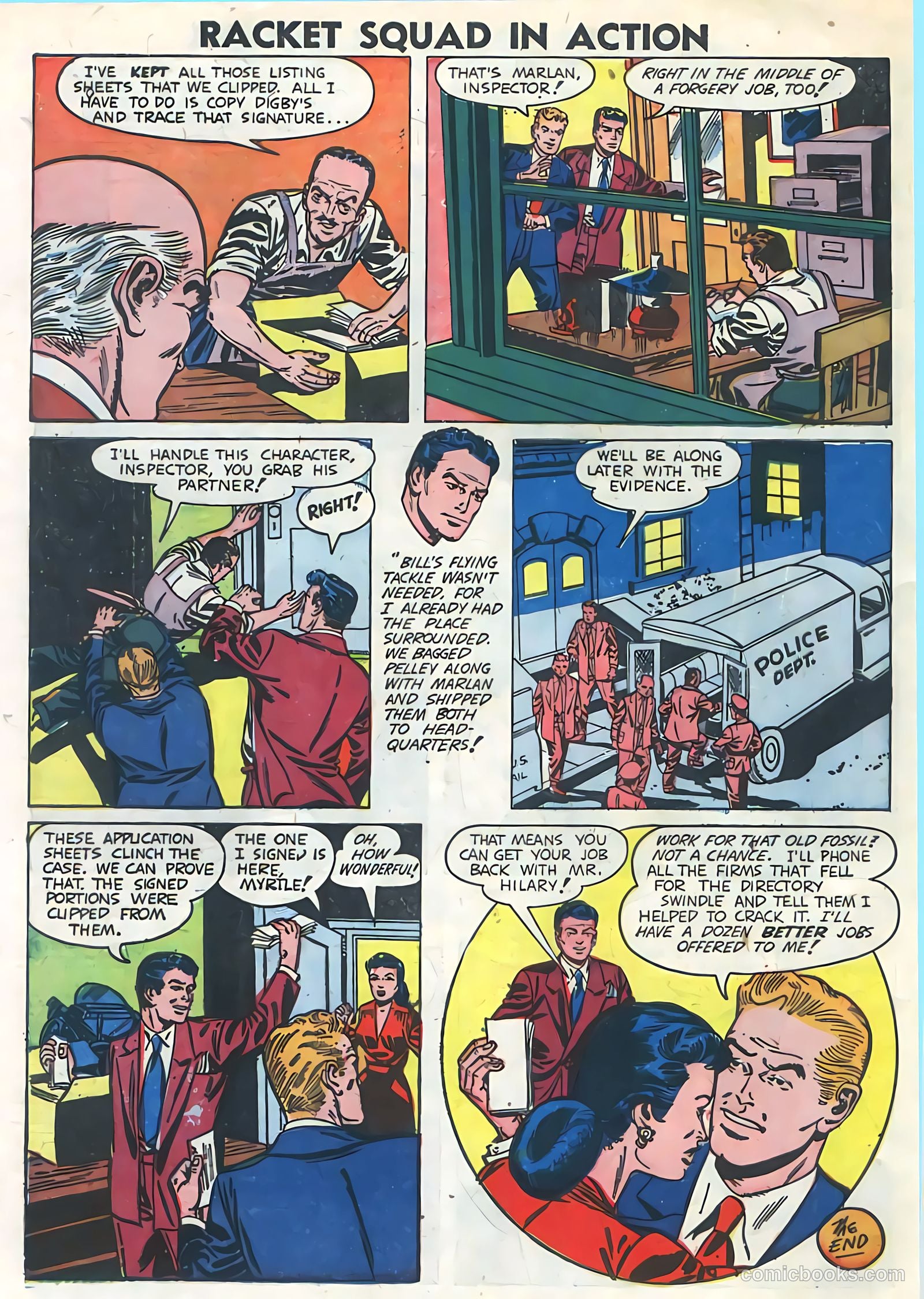 Racket Squad in Action #2 (1952) — page 34 of 36