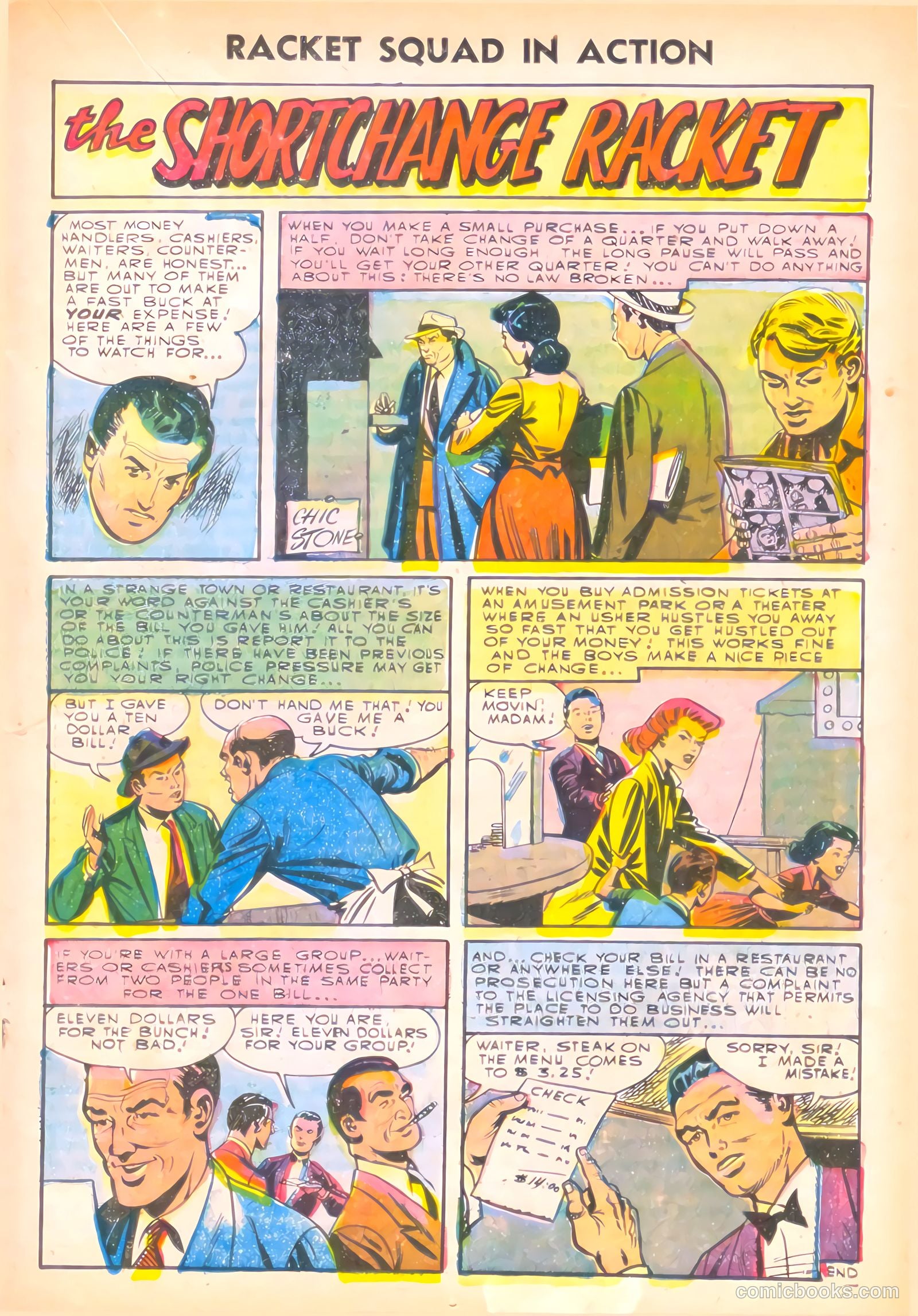 Racket Squad in Action #20 (1956) — page 17 of 36