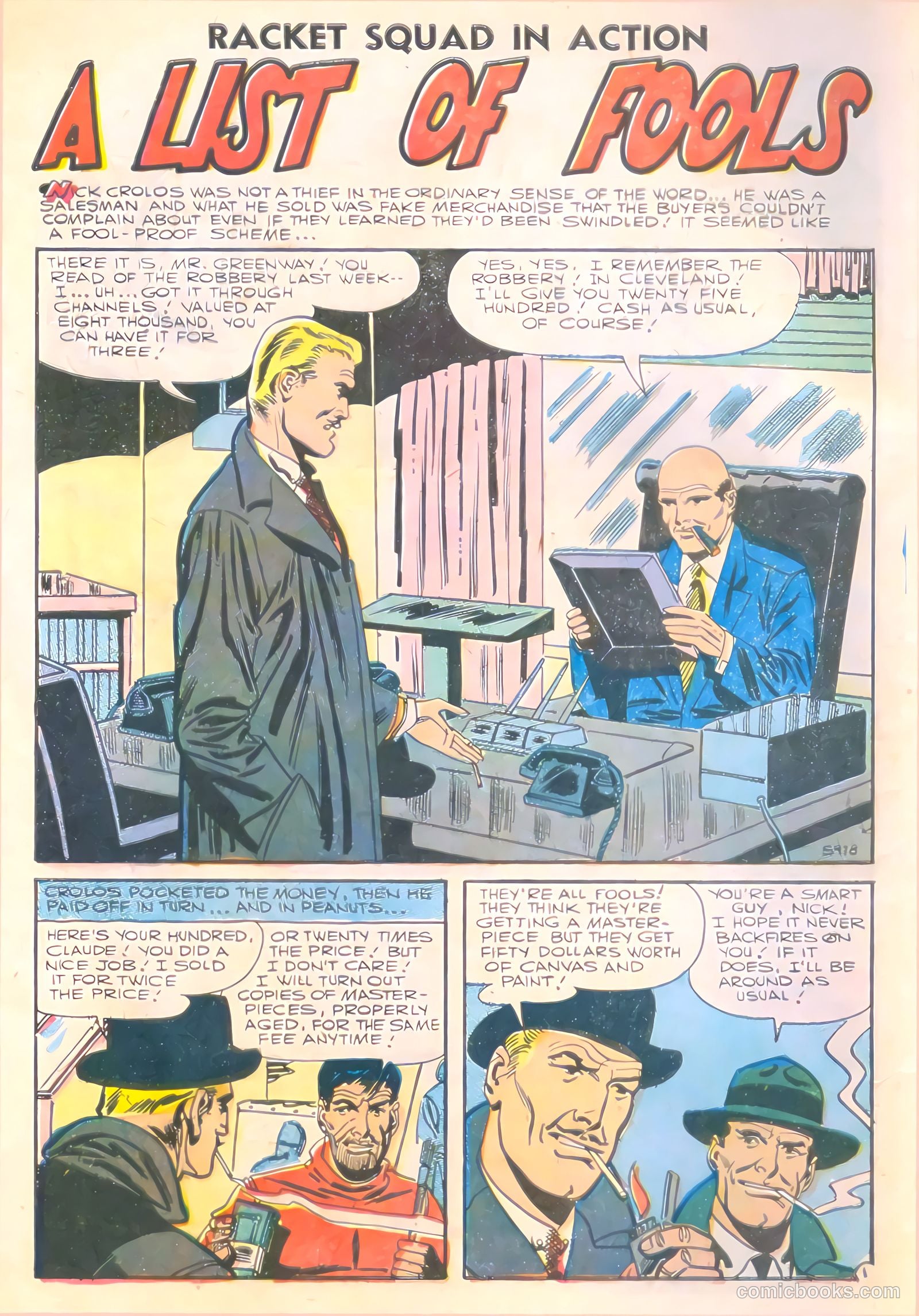Racket Squad in Action #23 (1956) — page 8 of 36
