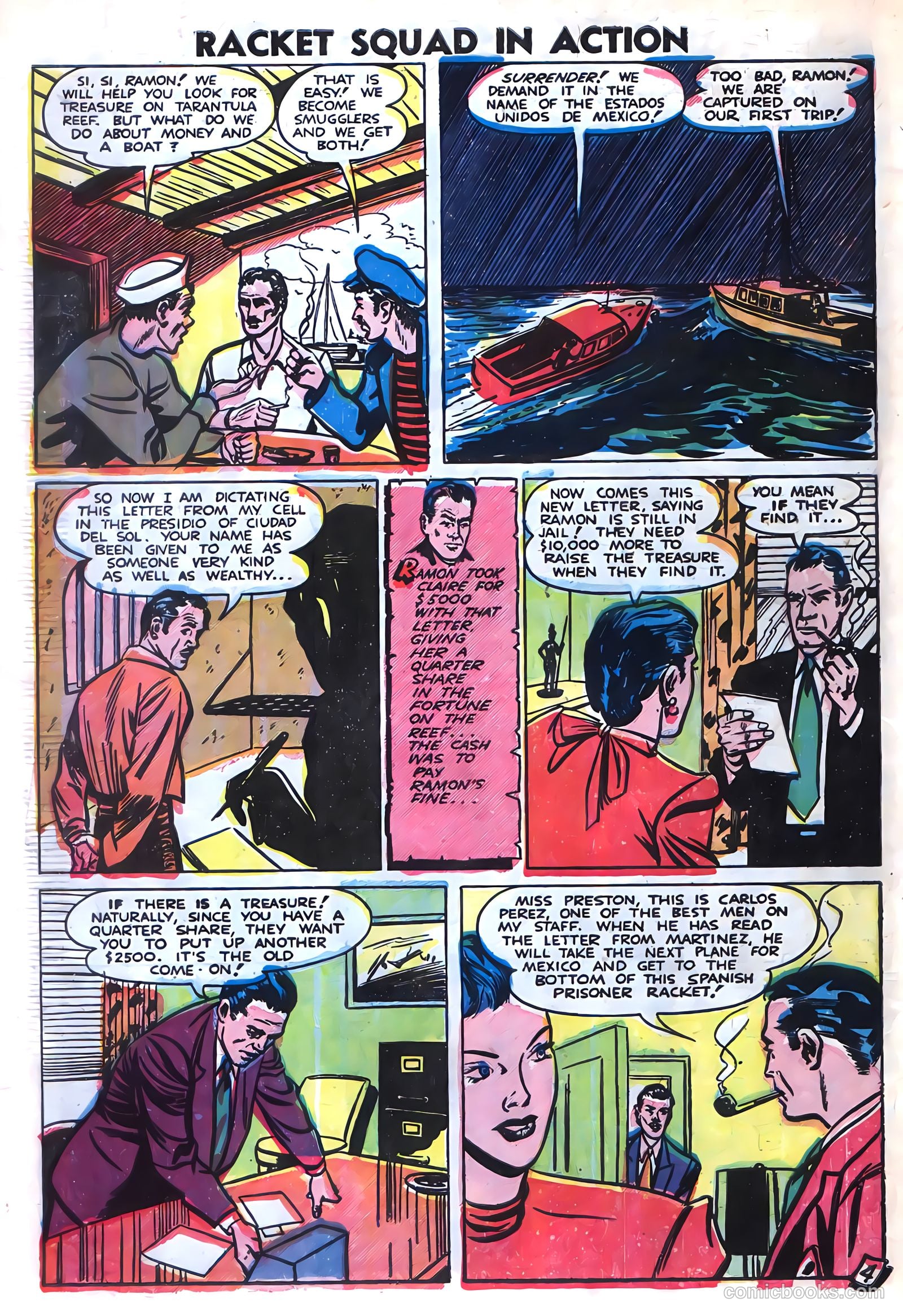 Racket Squad in Action #4 (1952) — page 6 of 36