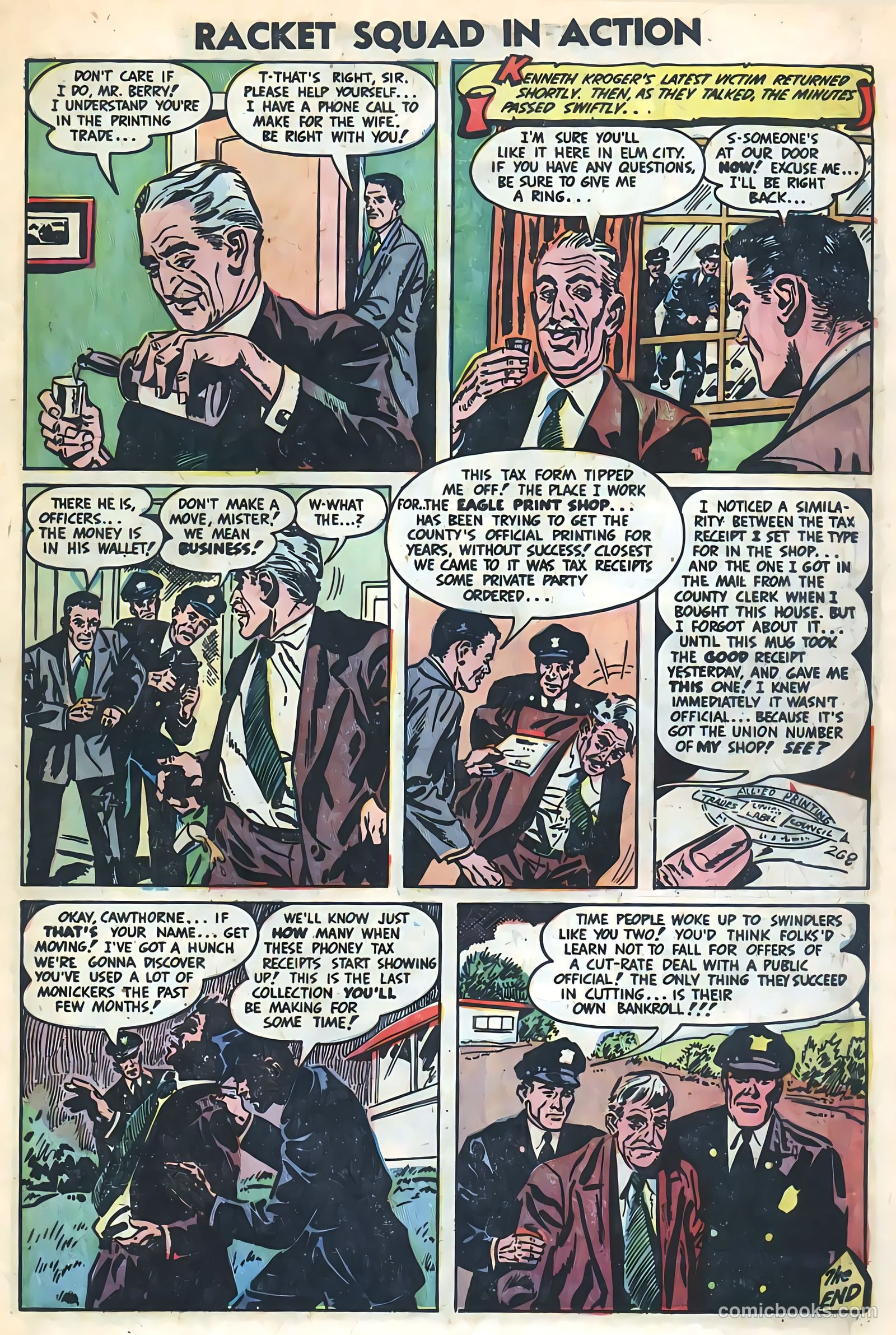 Racket Squad in Action #7 (1953) — page 15 of 36