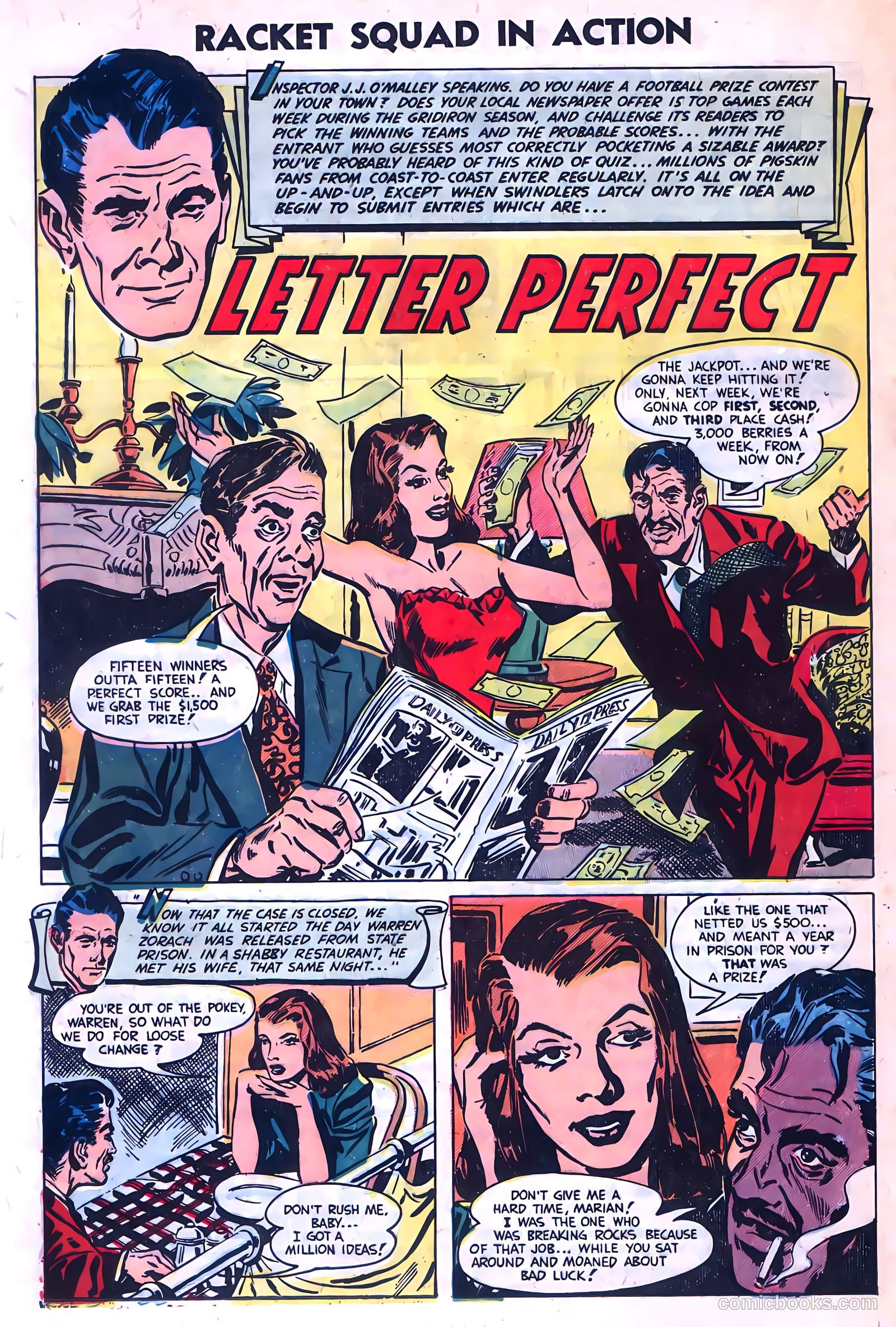 Racket Squad in Action #9 (1953) — page 20 of 36