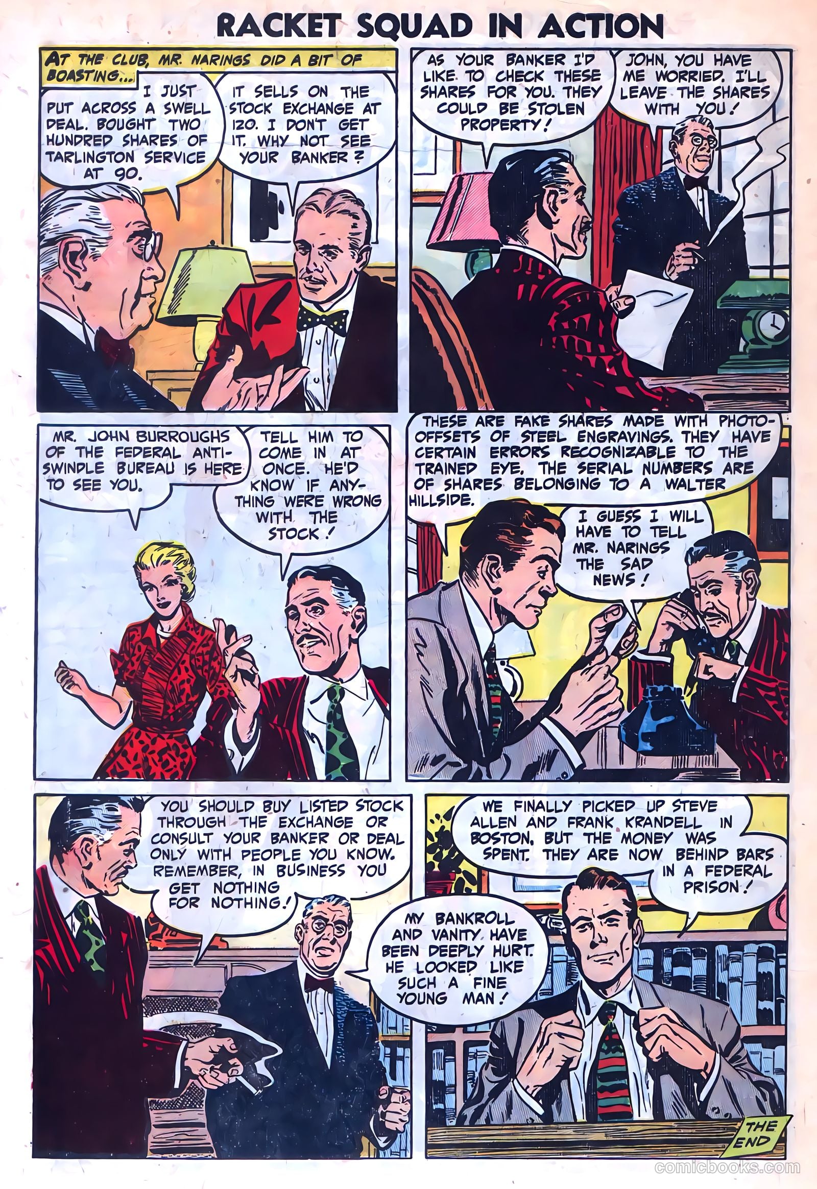 Racket Squad in Action #9 (1953) — page 32 of 36