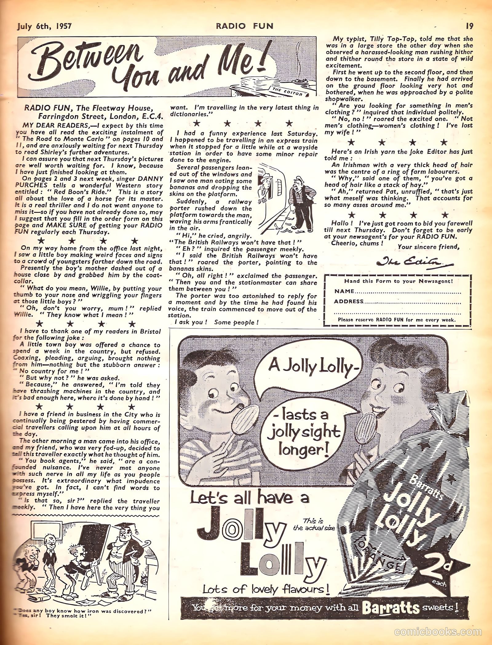 Radio Fun #978 (1957) — page 19 of 20