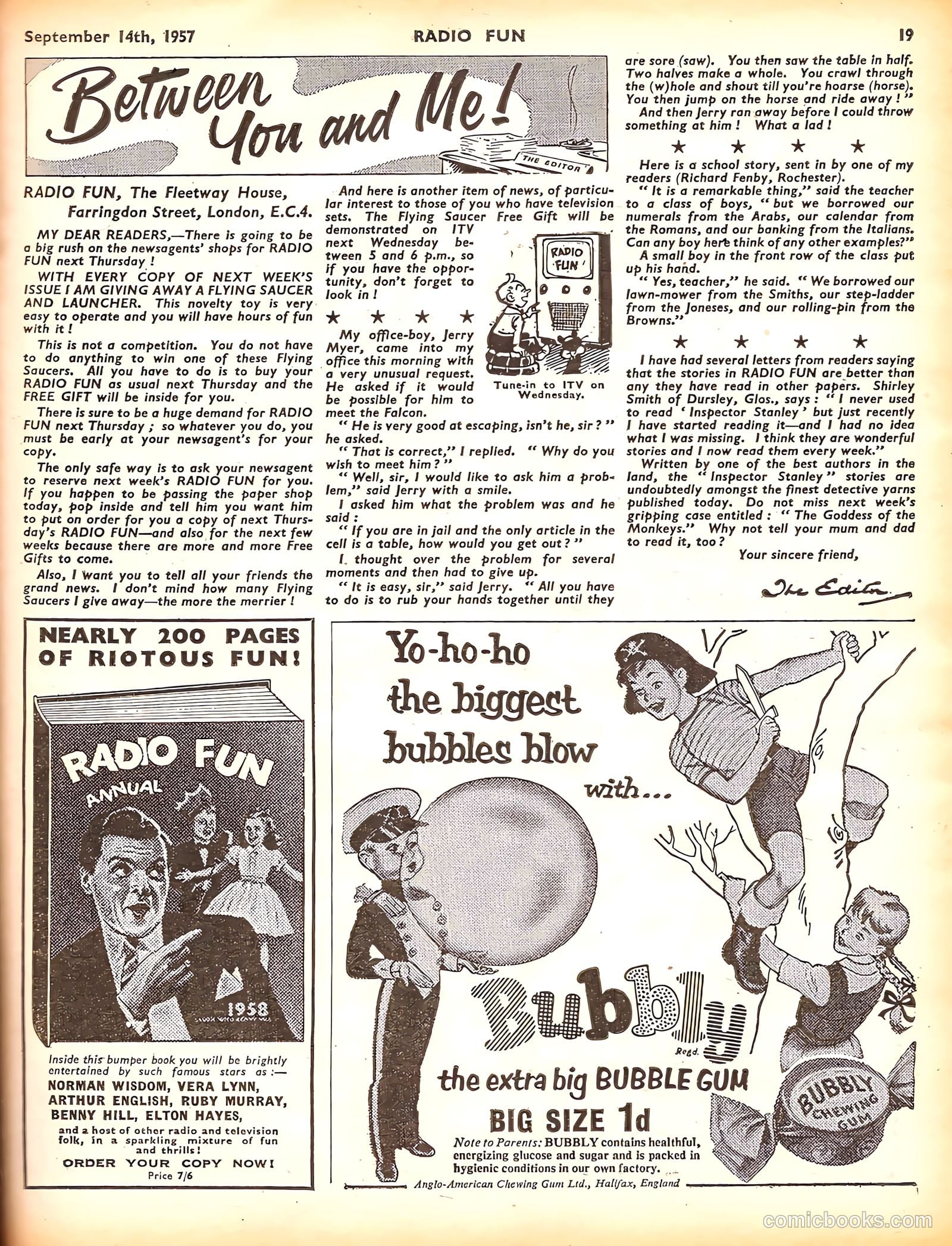 Radio Fun #988 (1957) — page 19 of 20