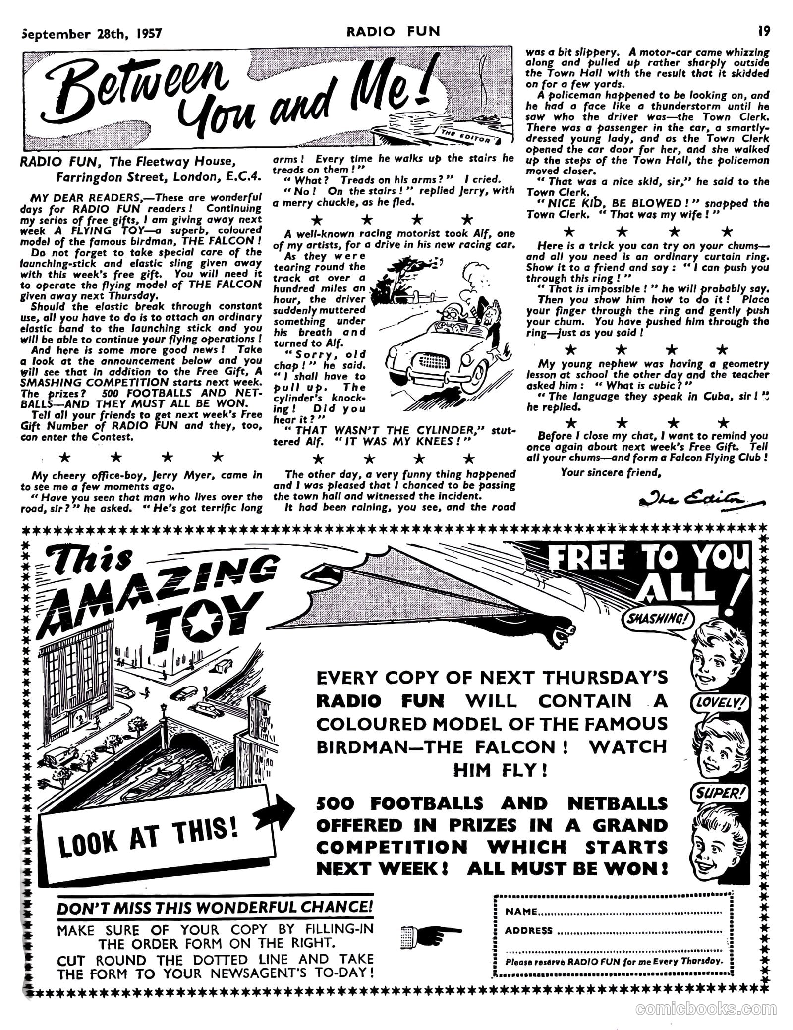 Radio Fun #990 (1957) — page 19 of 20