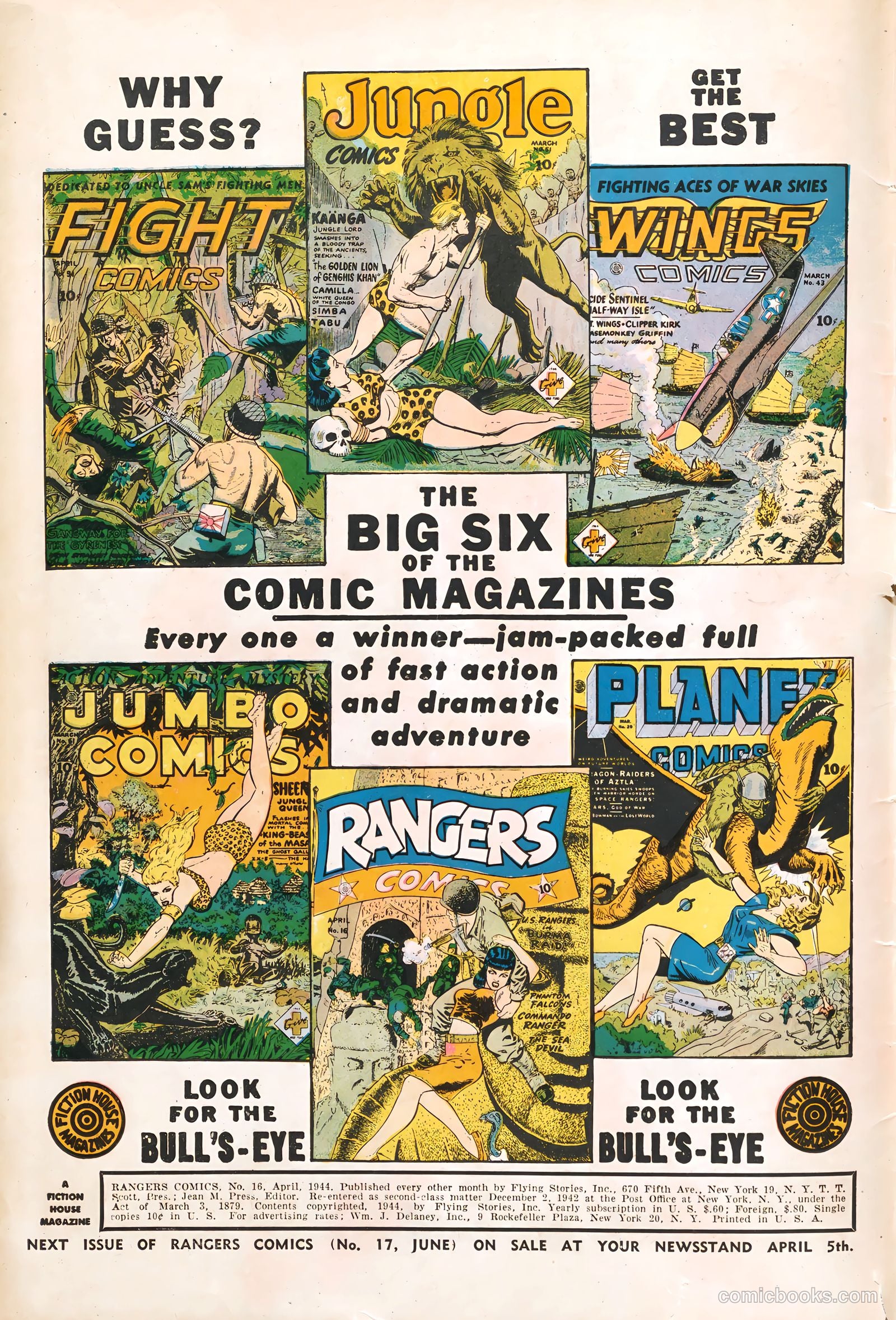 Rangers Comics #16 (1944) — page 2 of 52