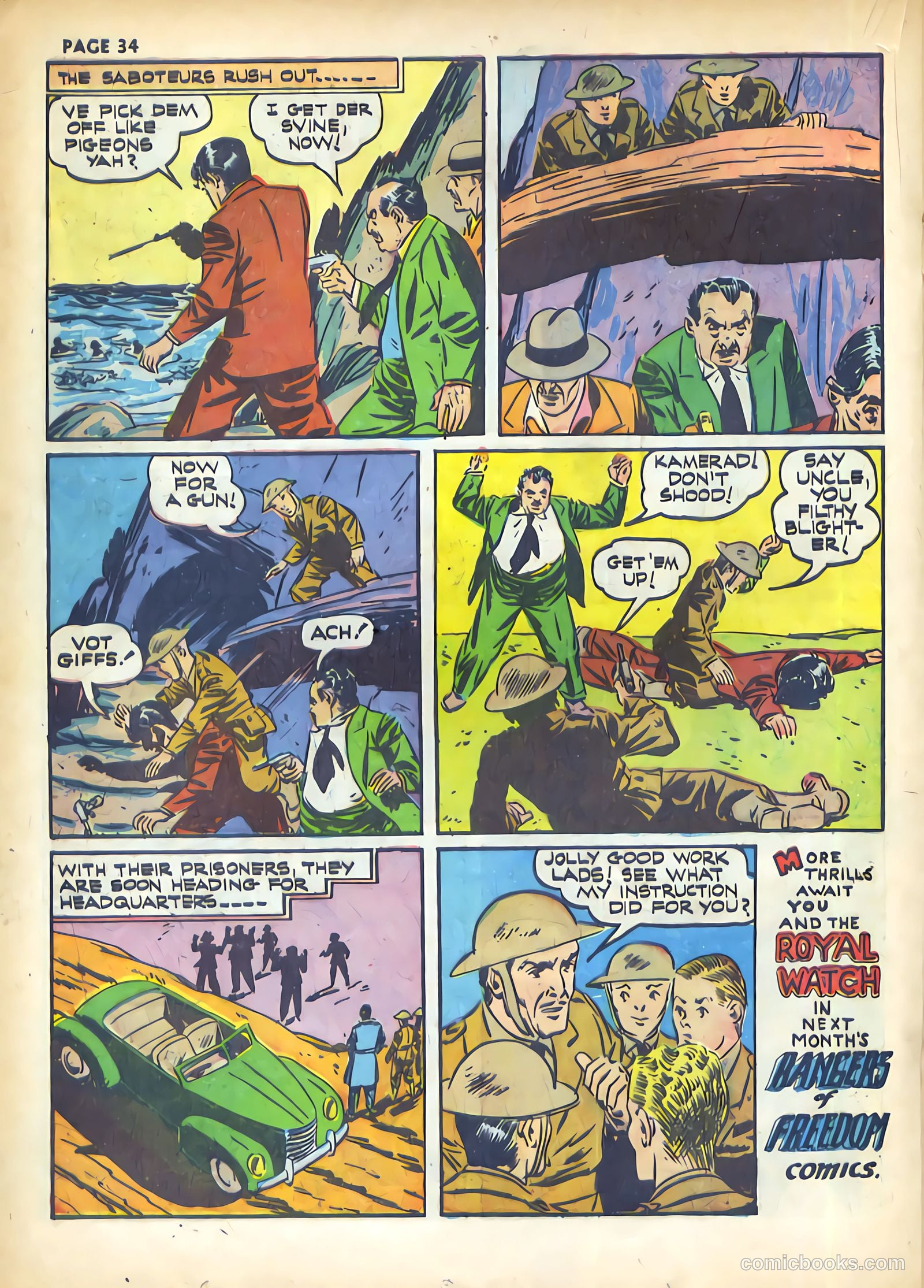 Rangers Comics #2 (1941) — page 36 of 68