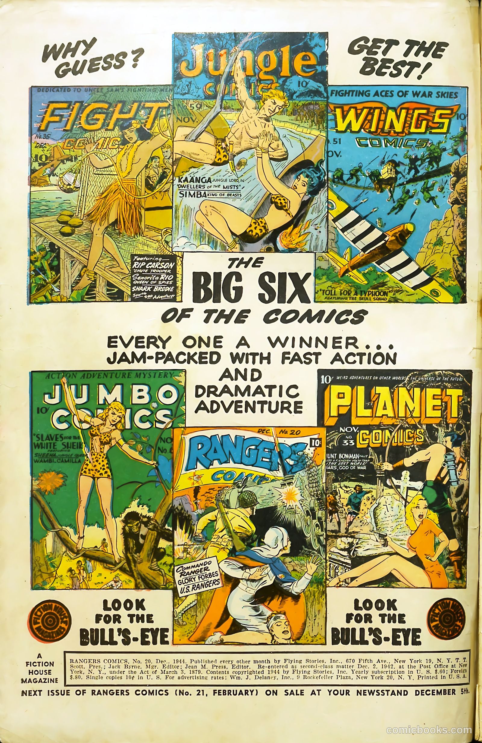 Rangers Comics #20 (1944) — page 2 of 53