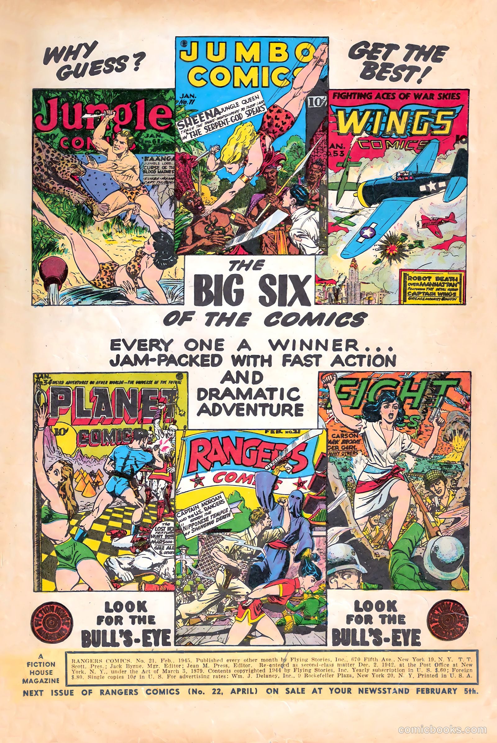 Rangers Comics #21 (1945) — page 2 of 52