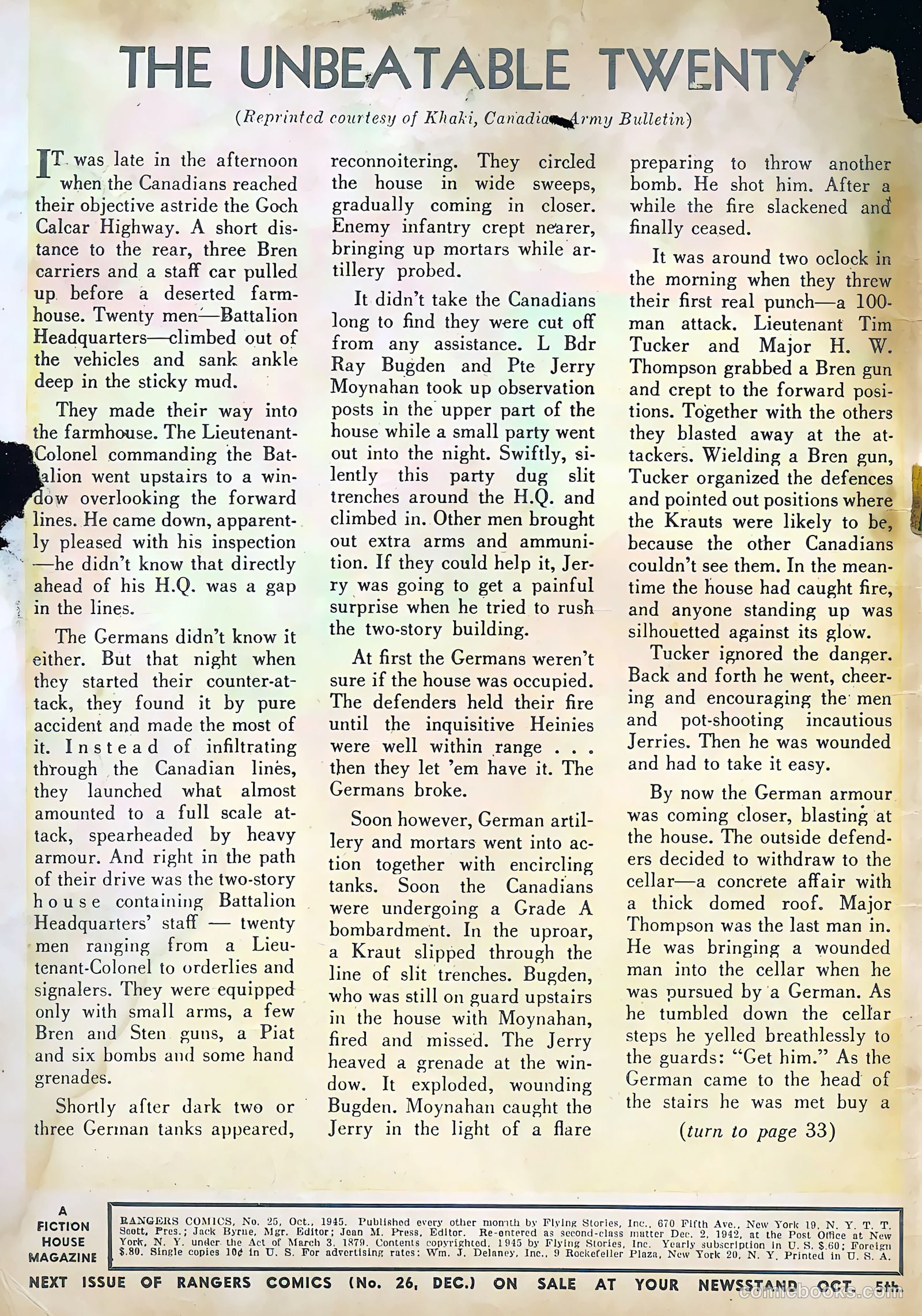 Rangers Comics #25 (1945) — page 3 of 38