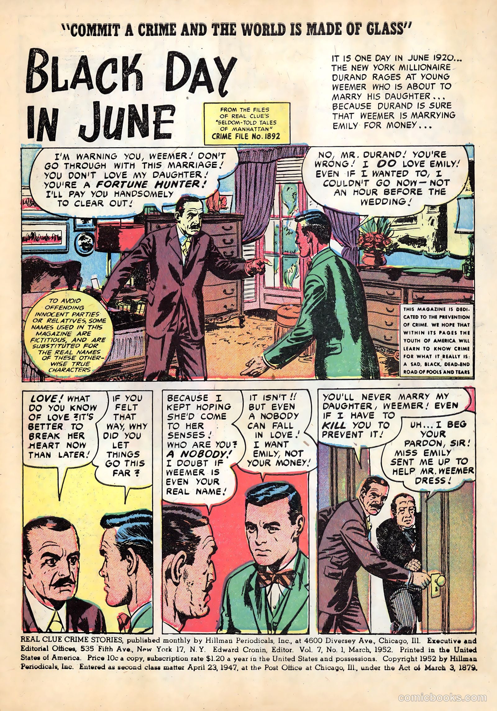 Real Clue Crime Stories #1 (1951) — page 3 of 36