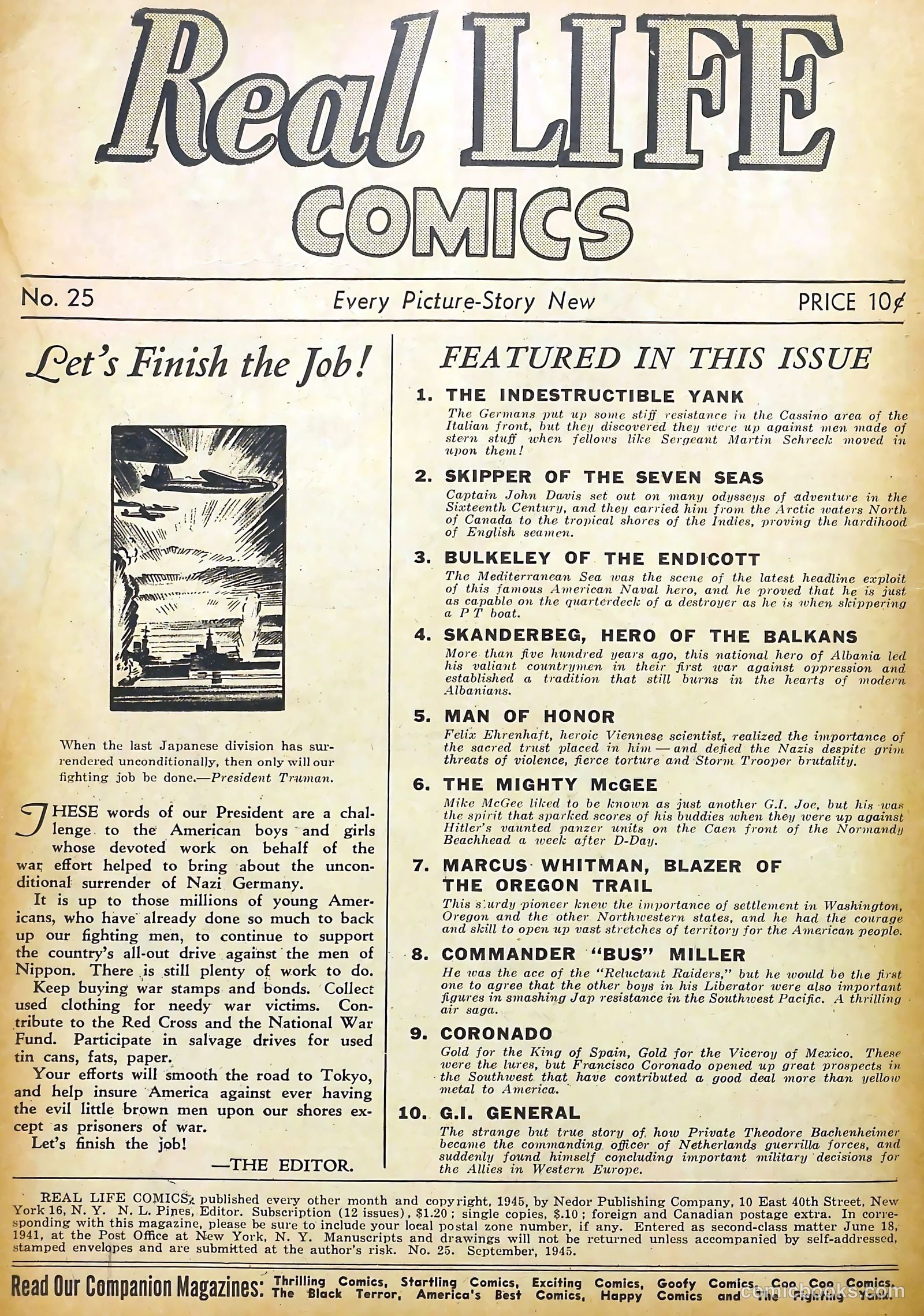 Real Life Comics #25 (1945) — page 2 of 52