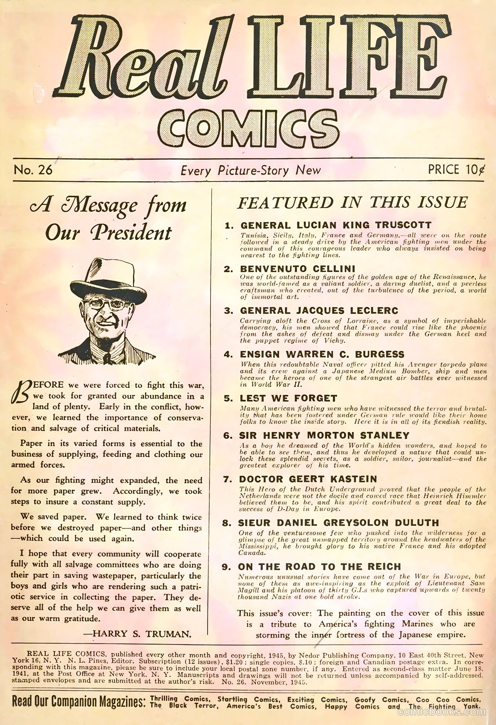 Real Life Comics #26 (1945) — page 2 of 52