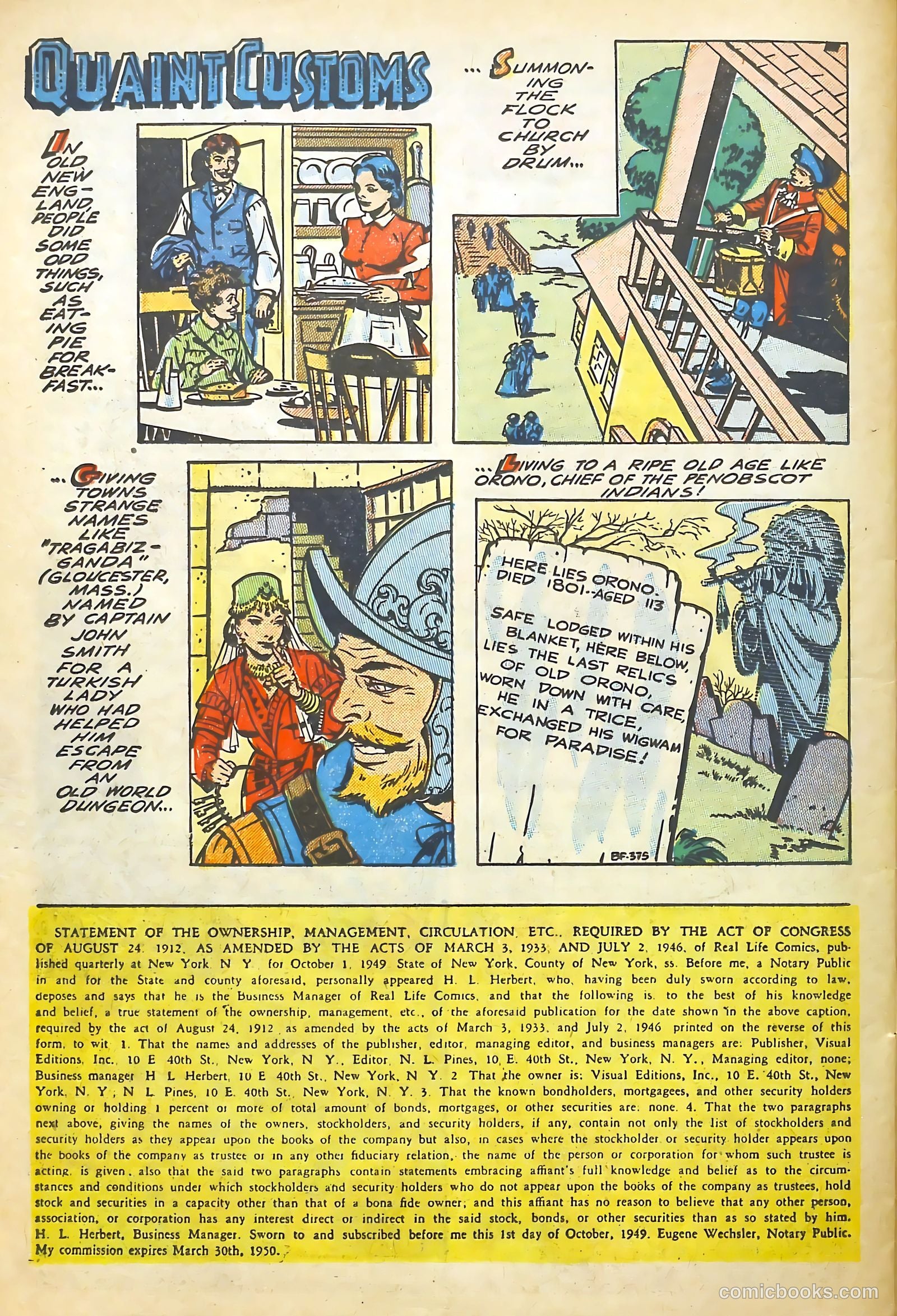 Real Life Comics #52 (1950) — page 26 of 36