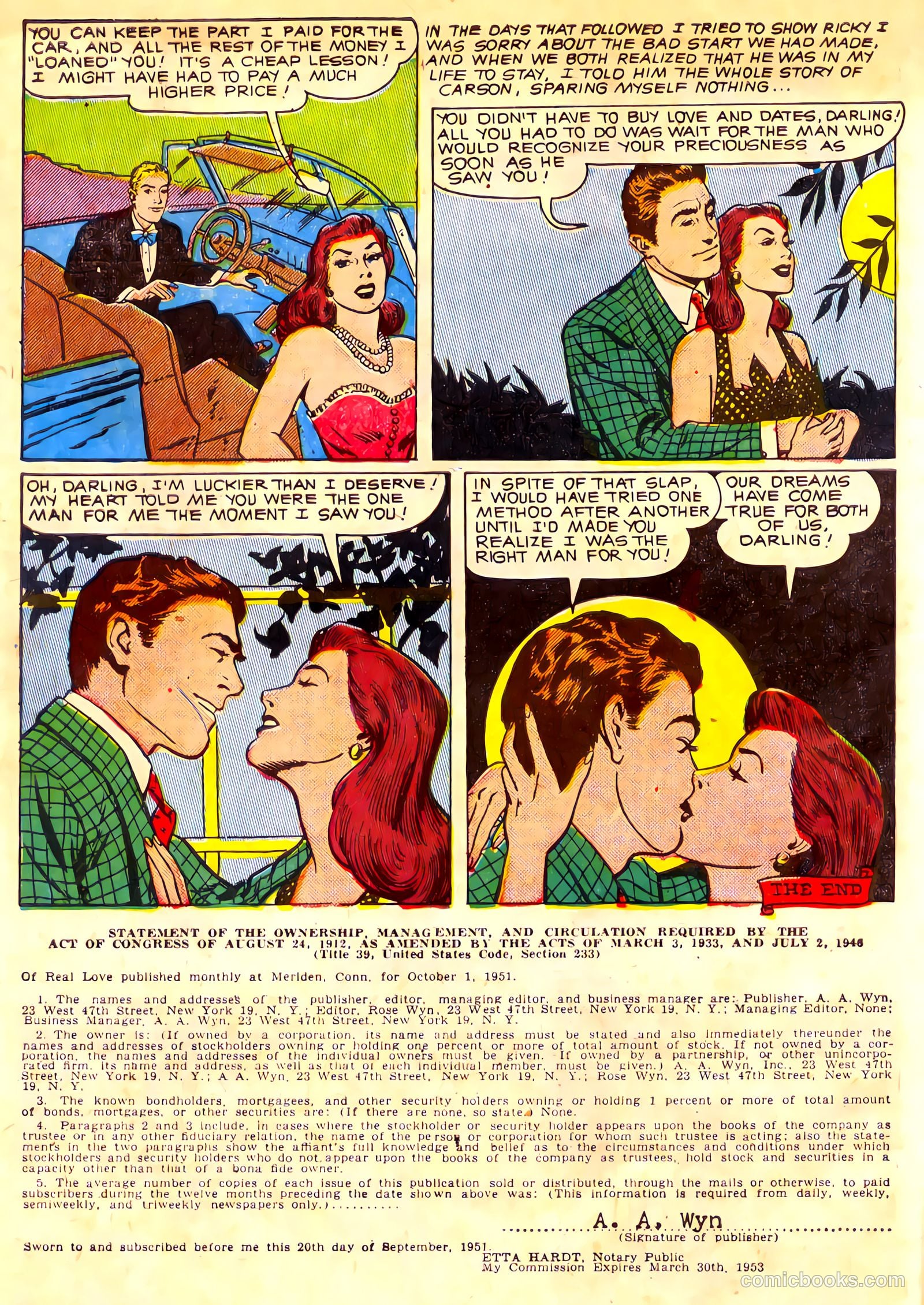 Real Love #44 (1952) — page 34 of 36