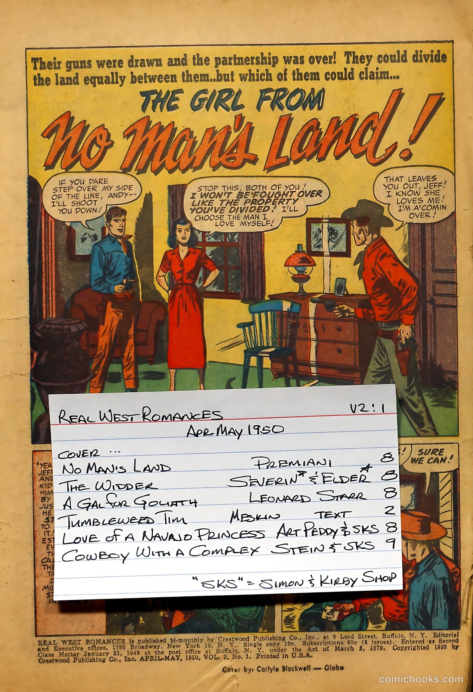 Real Romances #1 (1950) — page 53 of 53