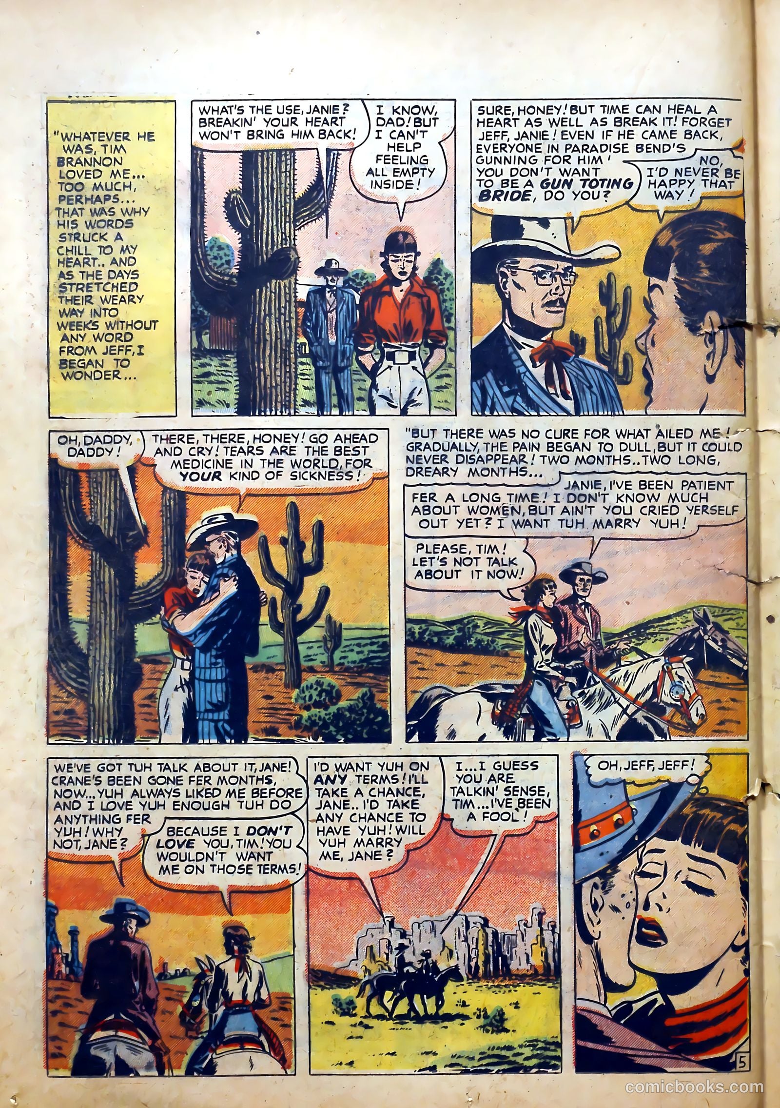 Real Romances #5 (1950) — page 36 of 52