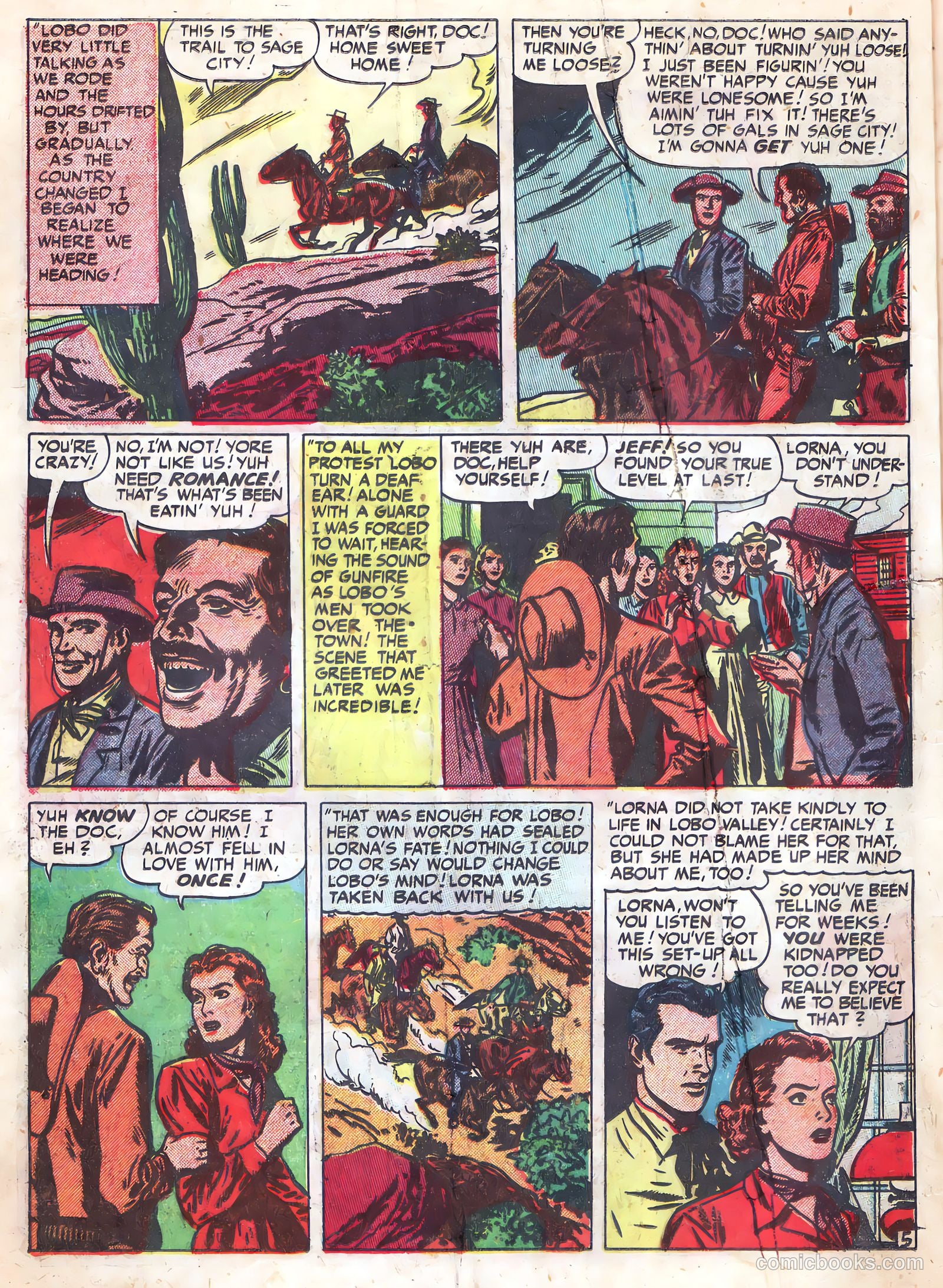 Real West Romances #6 (1950) — page 16 of 52