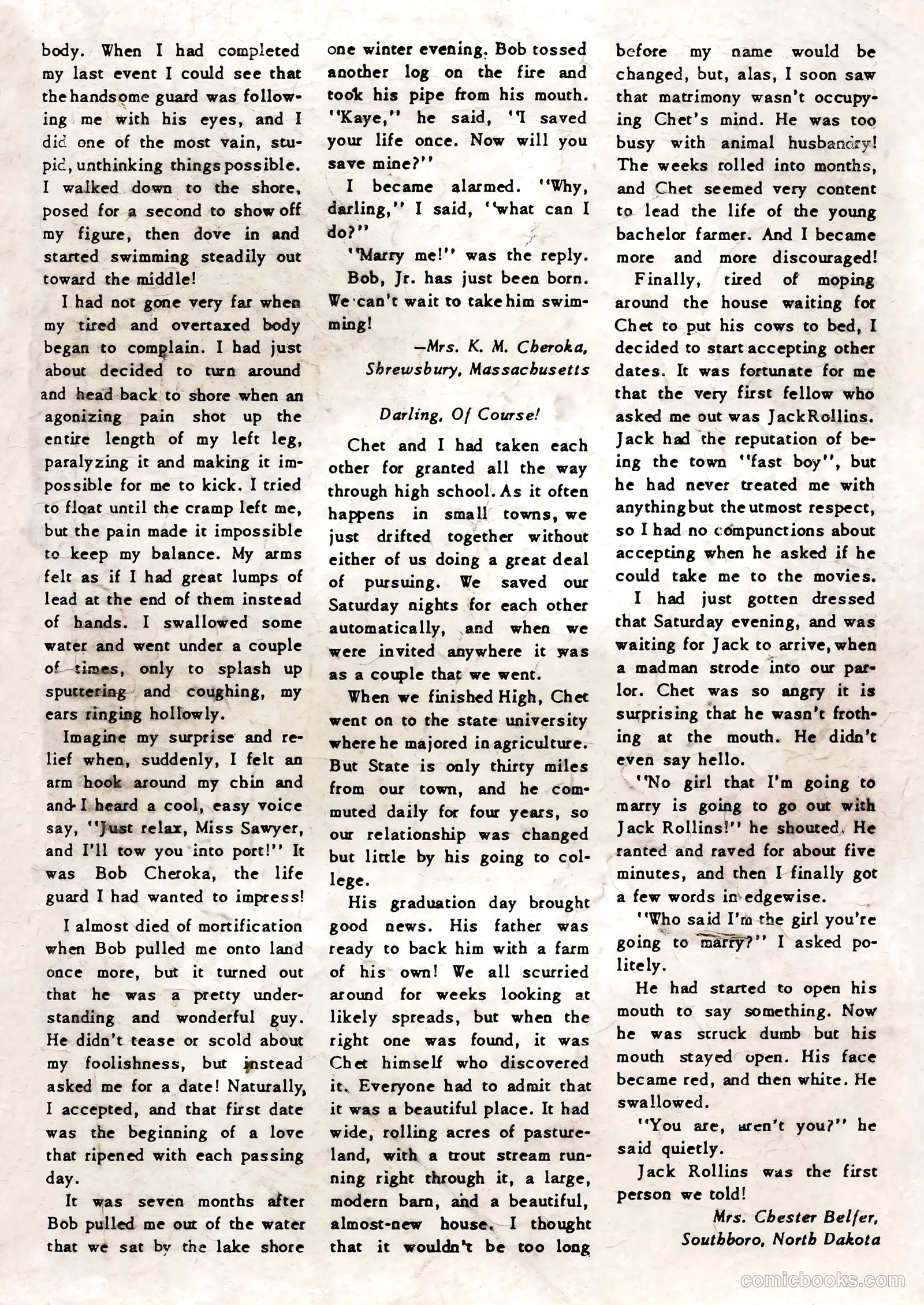 Realistic Romances #17 (1954) — page 35 of 37