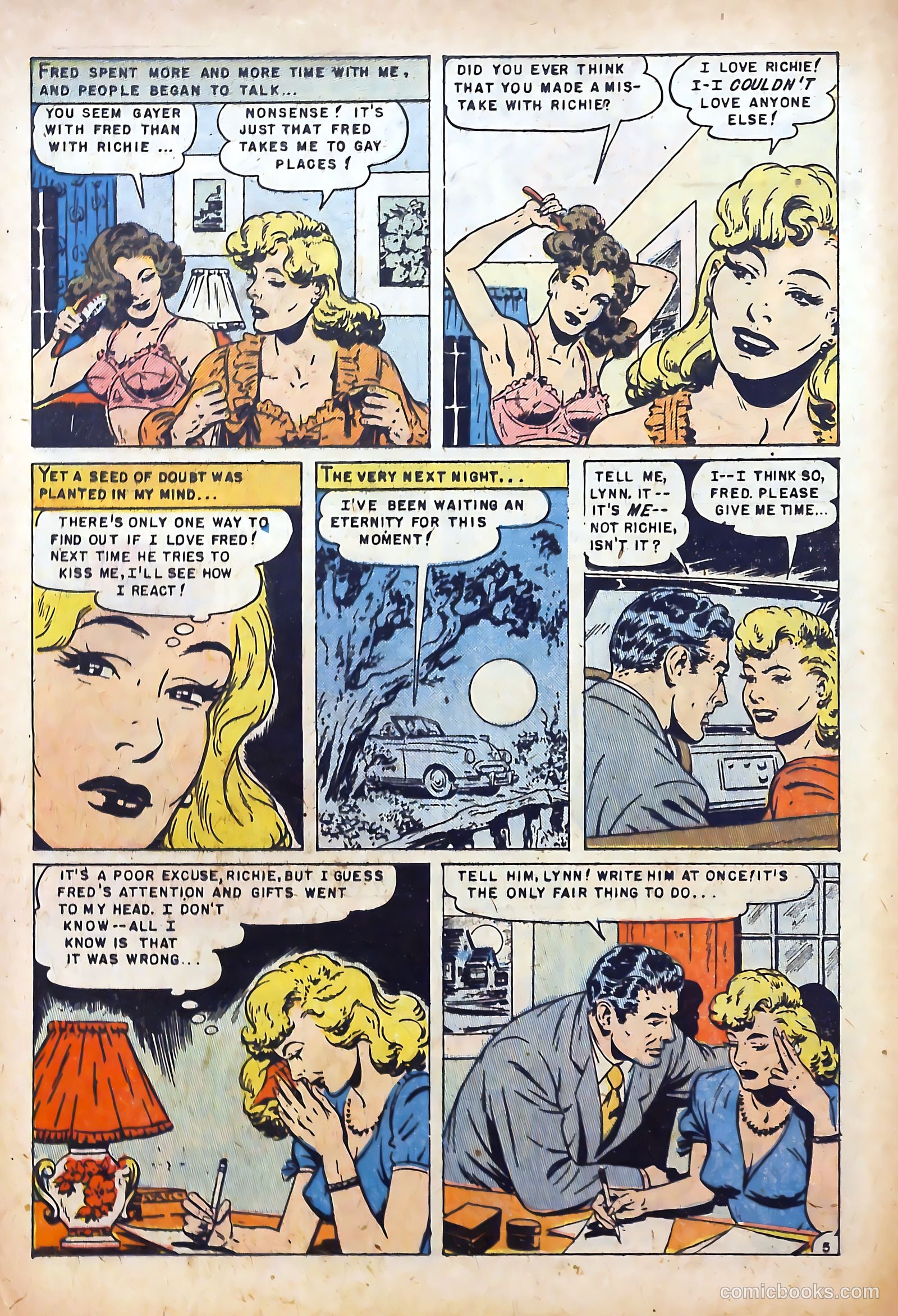 Realistic Romances #8 (1952) — page 32 of 36