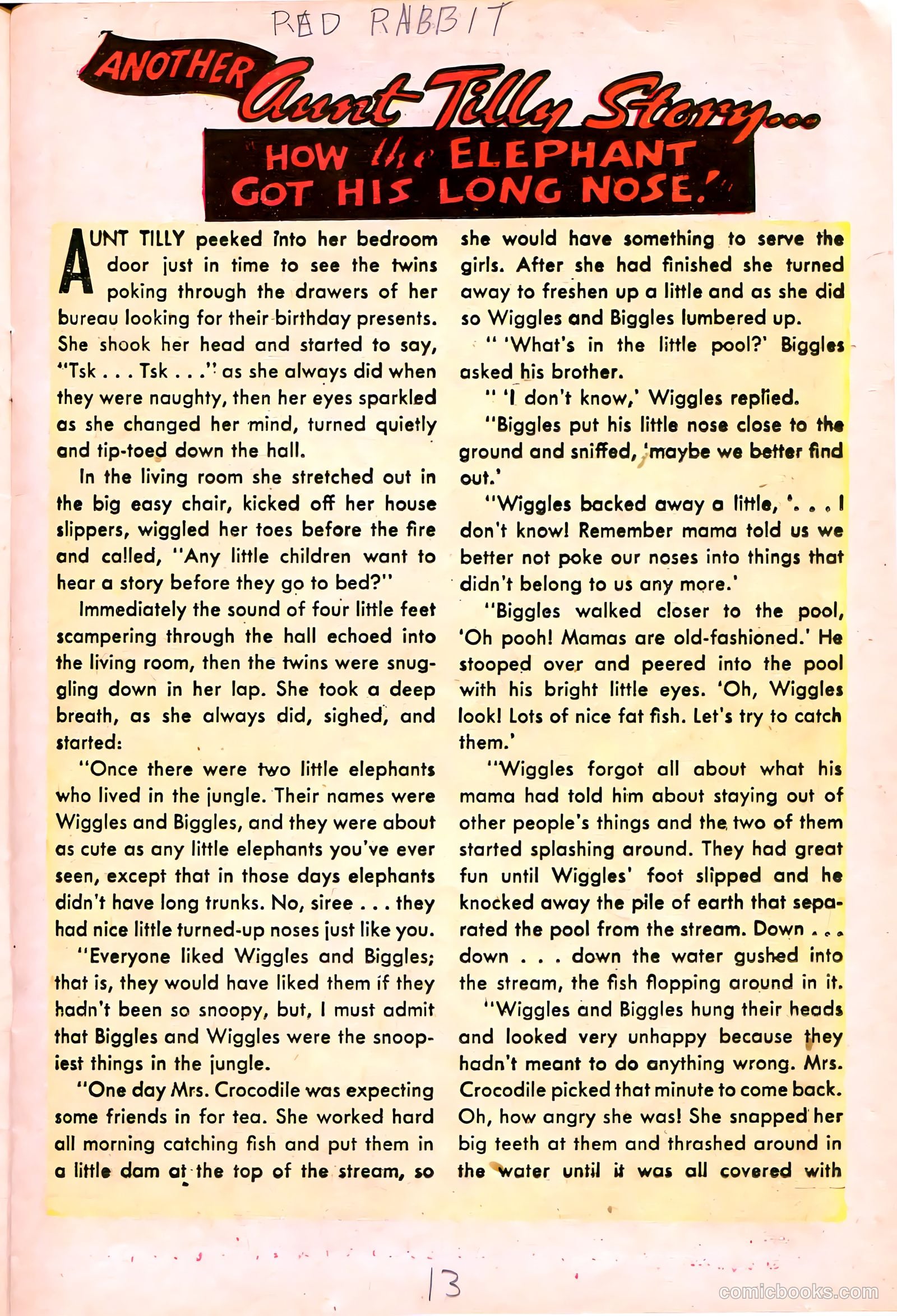 "Red" Rabbit Comics #11 (1949) — page 15 of 36