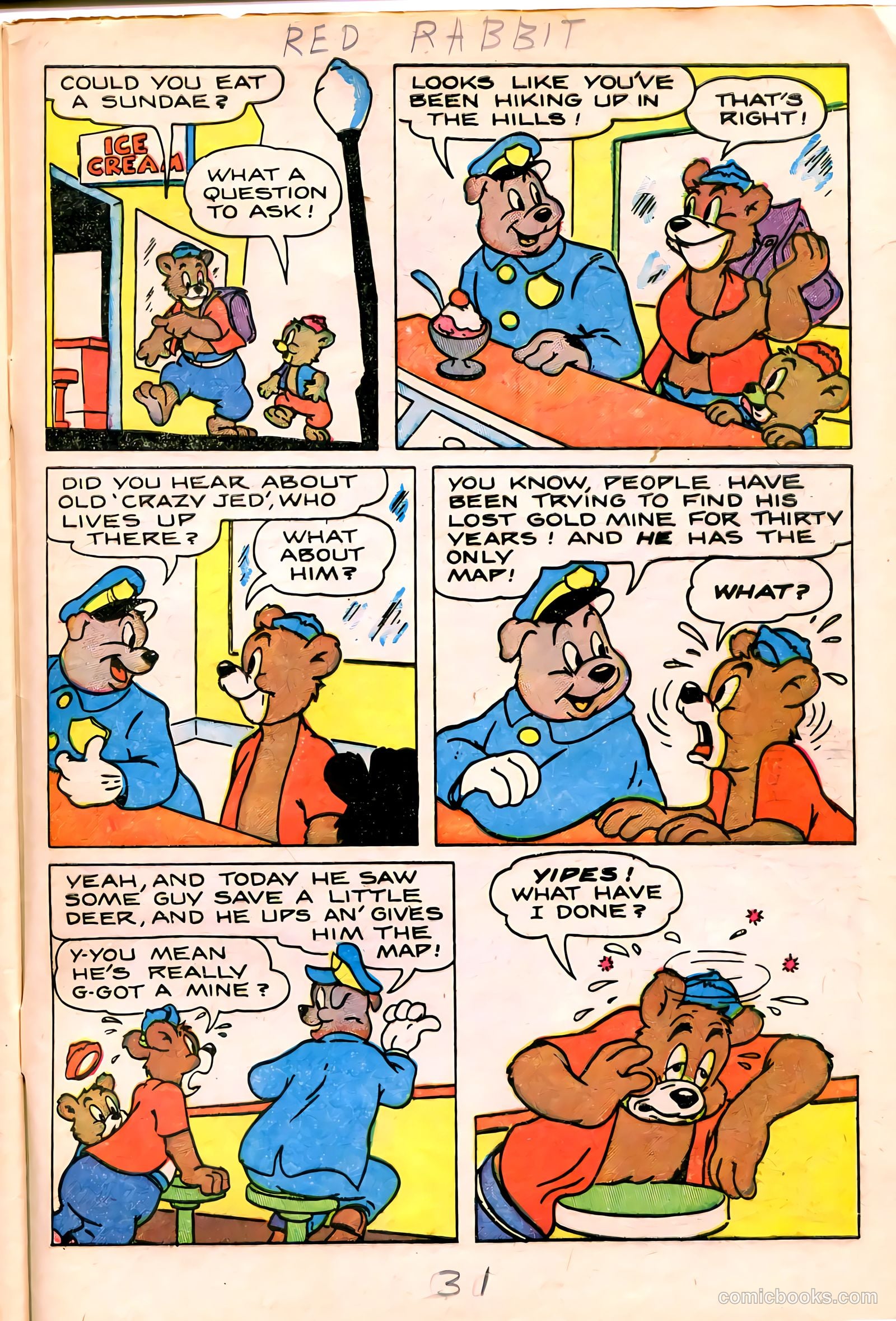 "Red" Rabbit Comics #11 (1949) — page 33 of 36