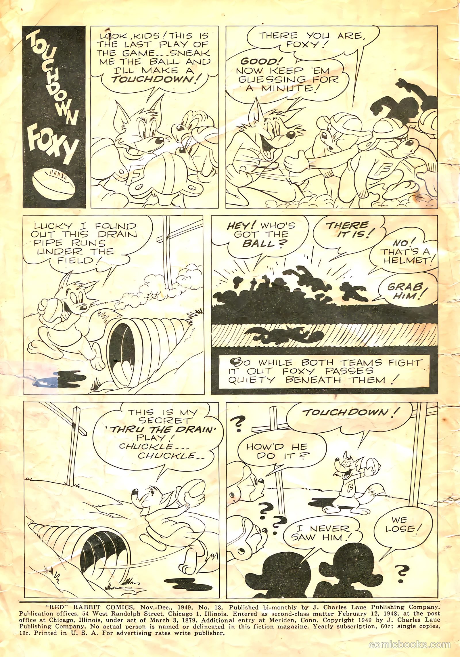 "Red" Rabbit Comics #13 (1949) — page 2 of 36