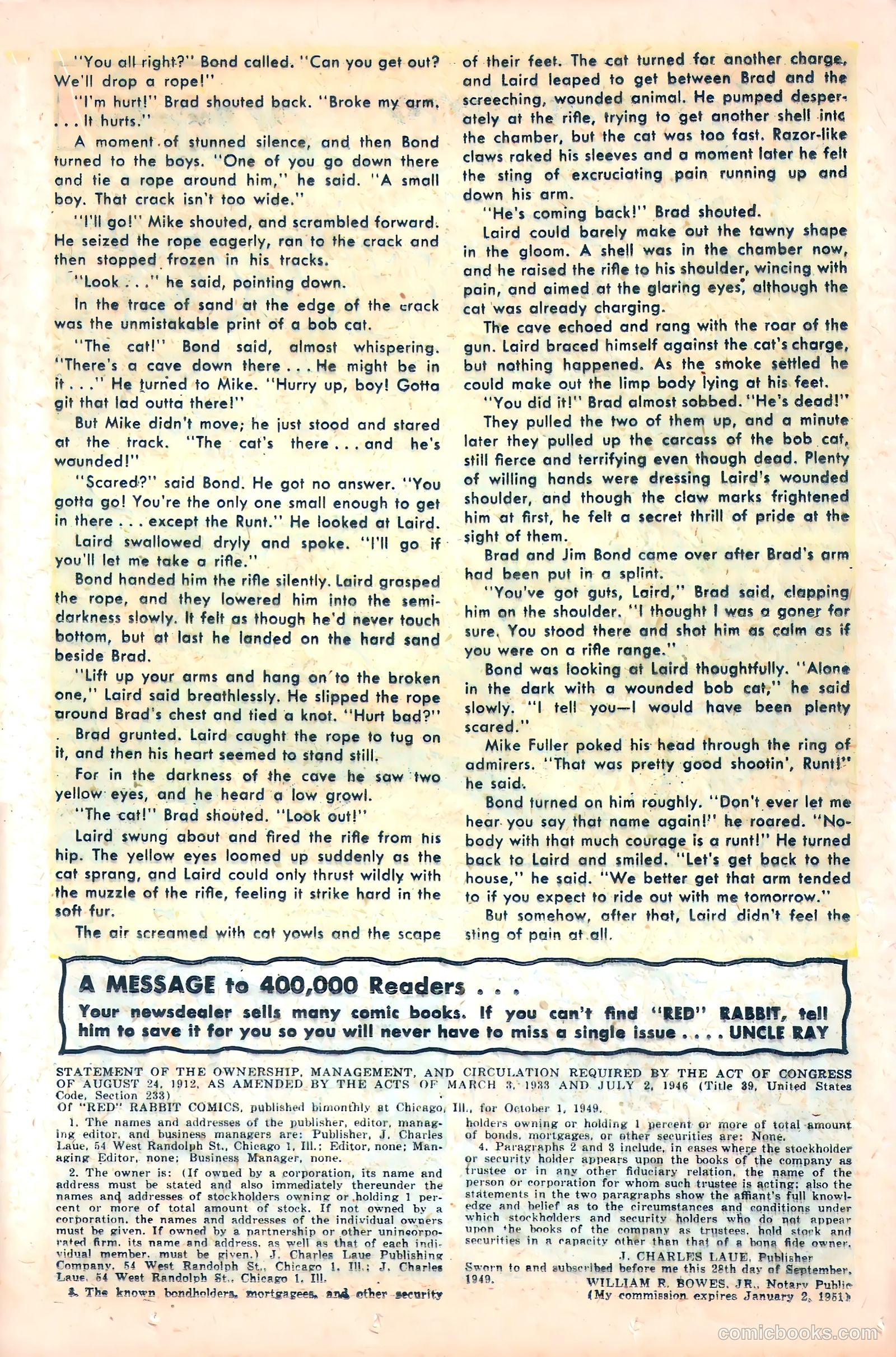 "Red" Rabbit Comics #15 (1950) — page 23 of 52