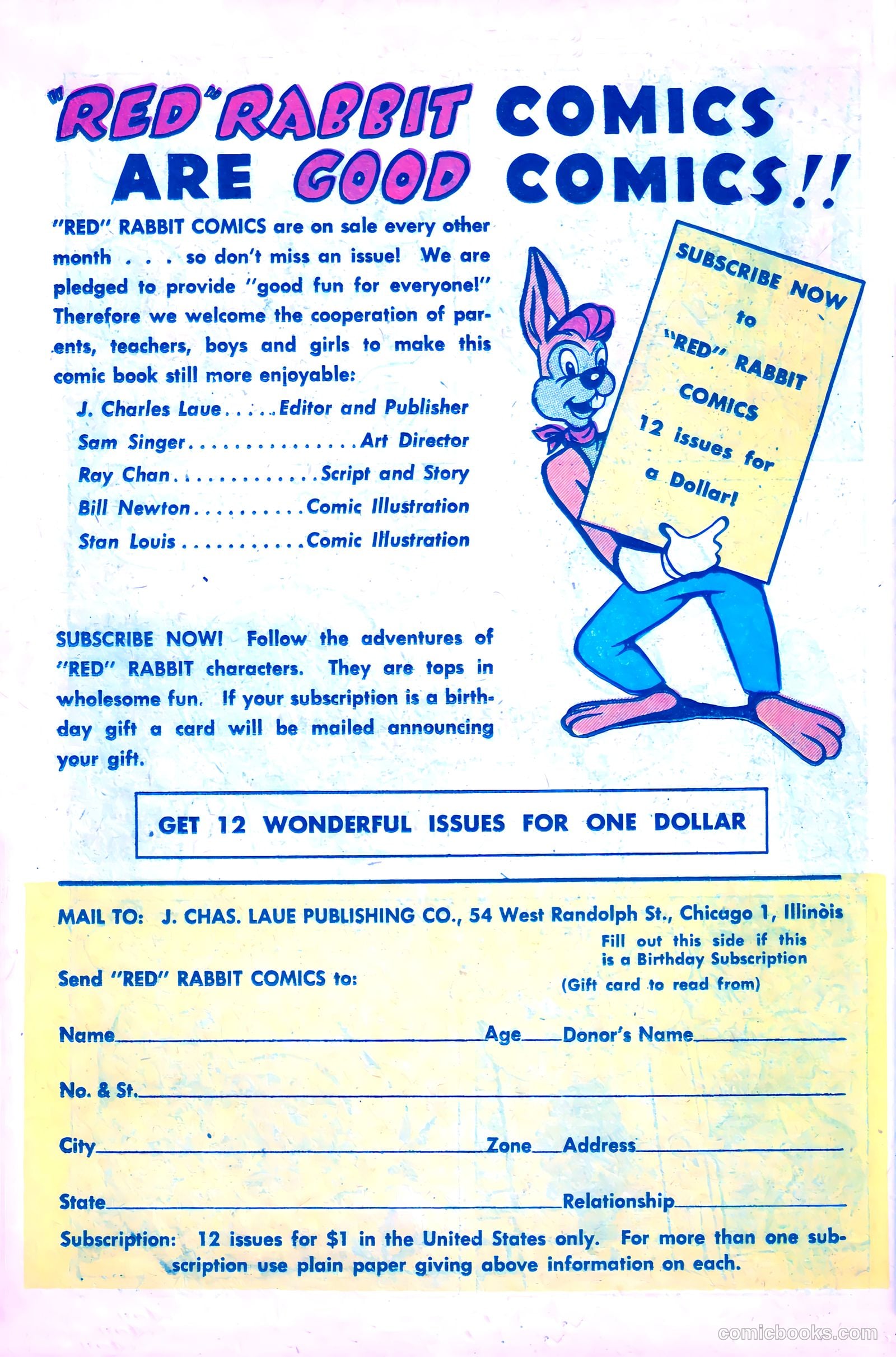 "Red" Rabbit Comics #15 (1950) — page 38 of 52