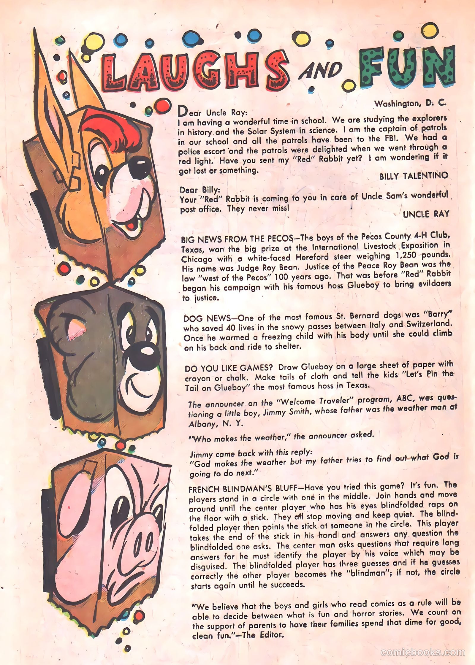 "Red" Rabbit Comics #16 (1950) — page 36 of 52
