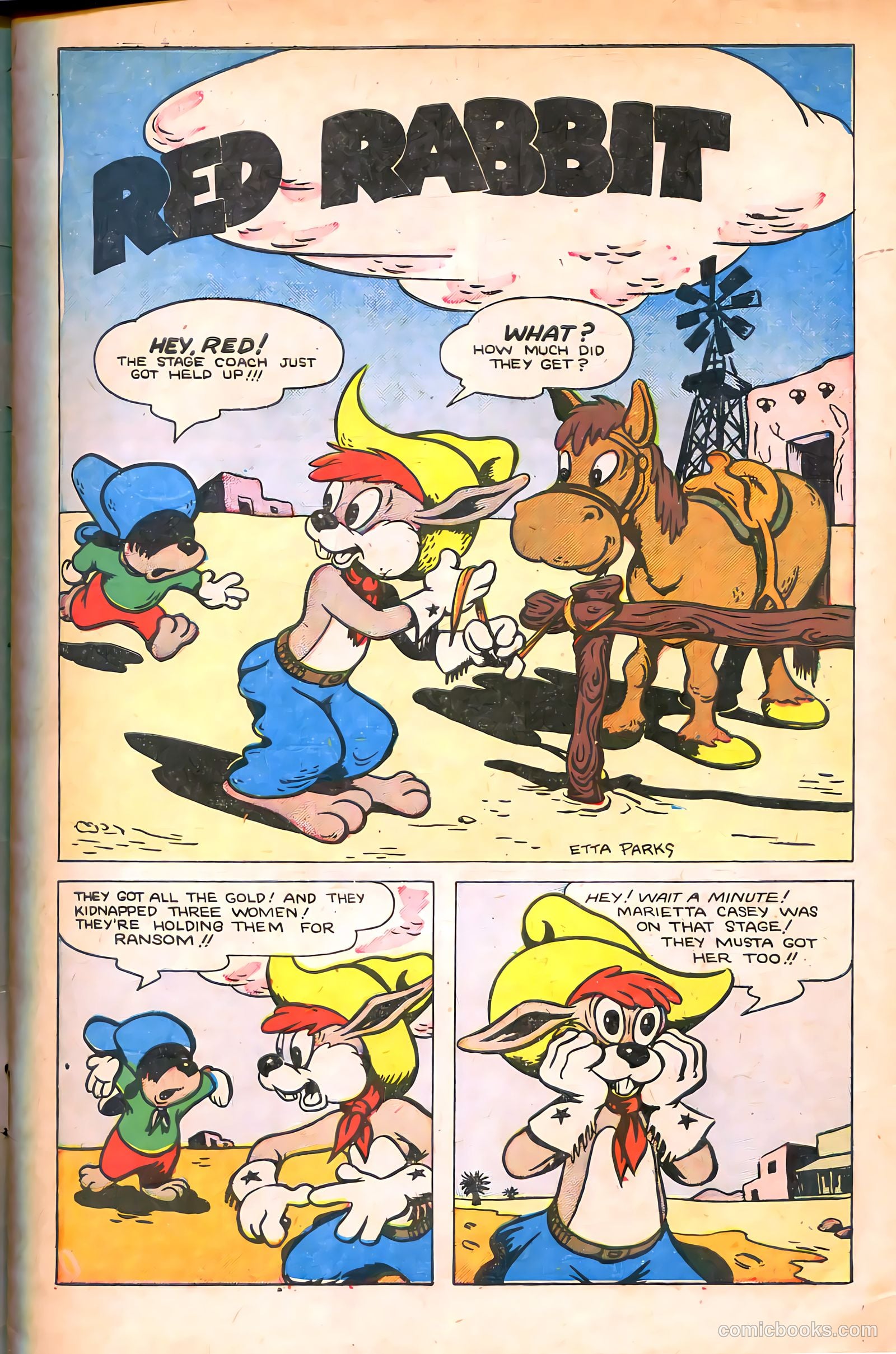 "Red" Rabbit Comics #19 (1951) — page 3 of 36