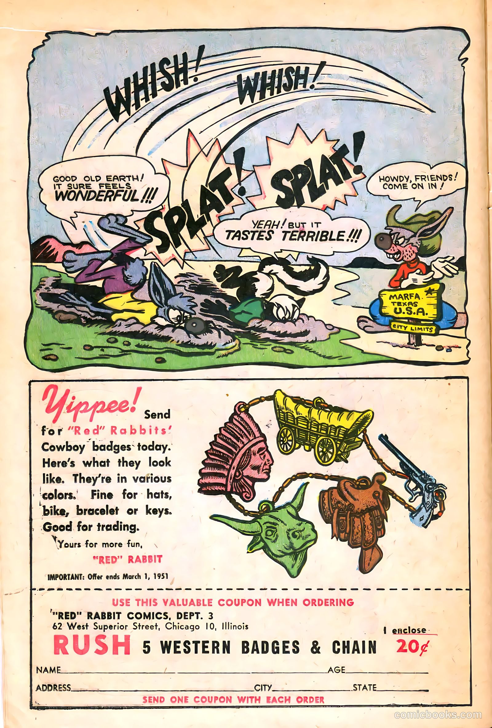 "Red" Rabbit Comics #19 (1951) — page 16 of 36