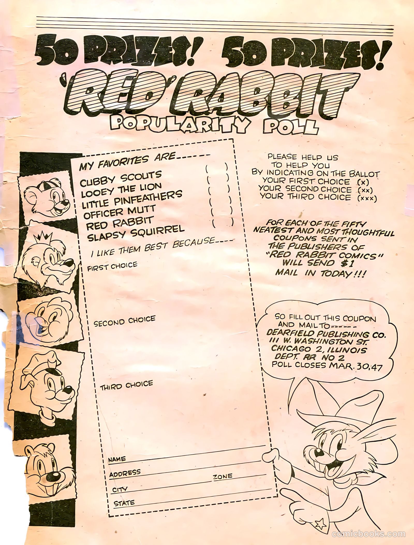 "Red" Rabbit Comics #2 (1947) — page 47 of 48