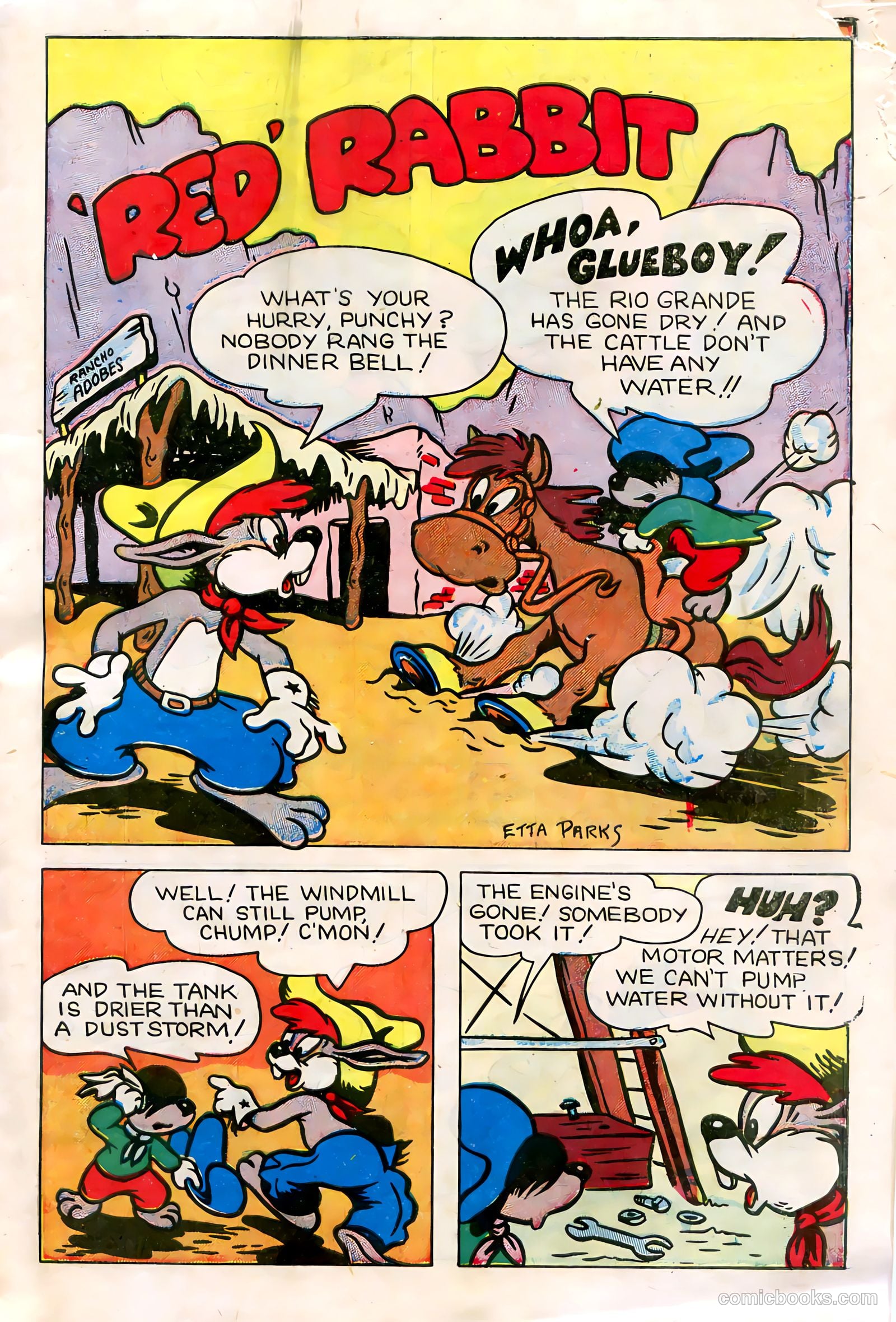"Red" Rabbit Comics #21 (1951) — page 3 of 36