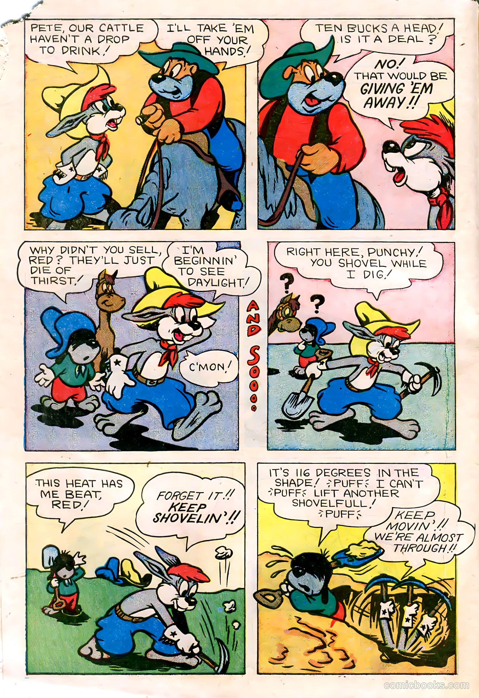 "Red" Rabbit Comics #21 (1951) — page 6 of 36