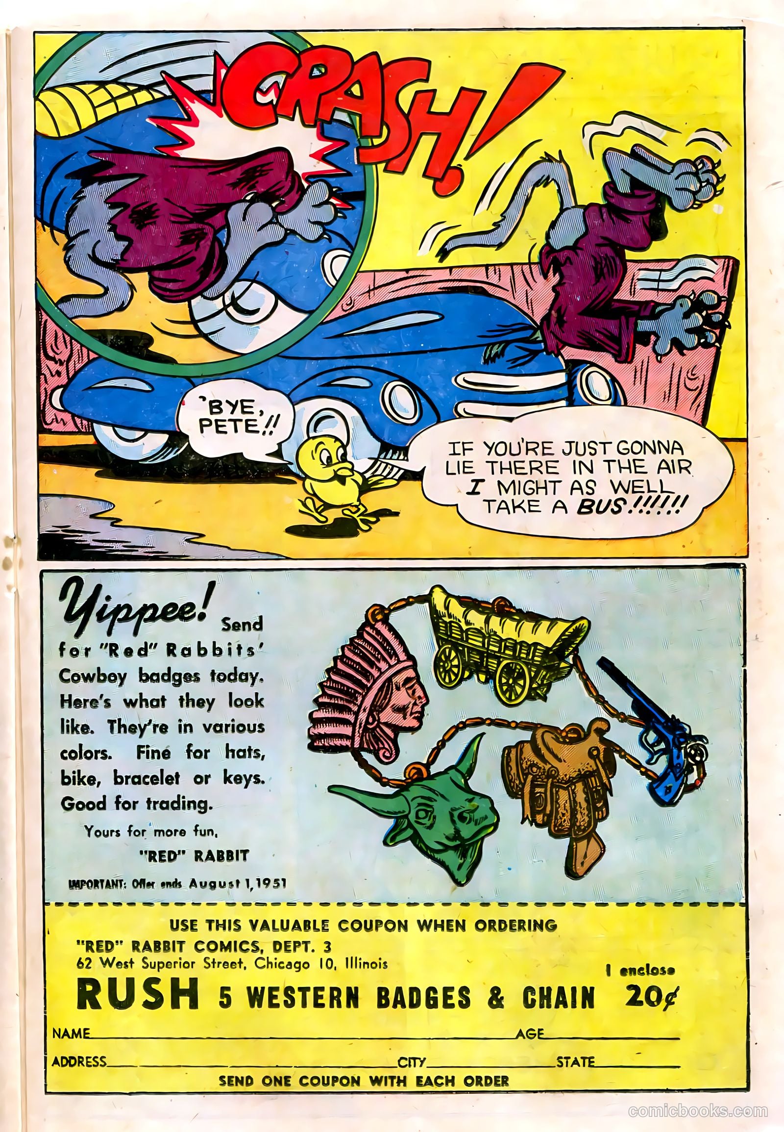 "Red" Rabbit Comics #21 (1951) — page 23 of 36