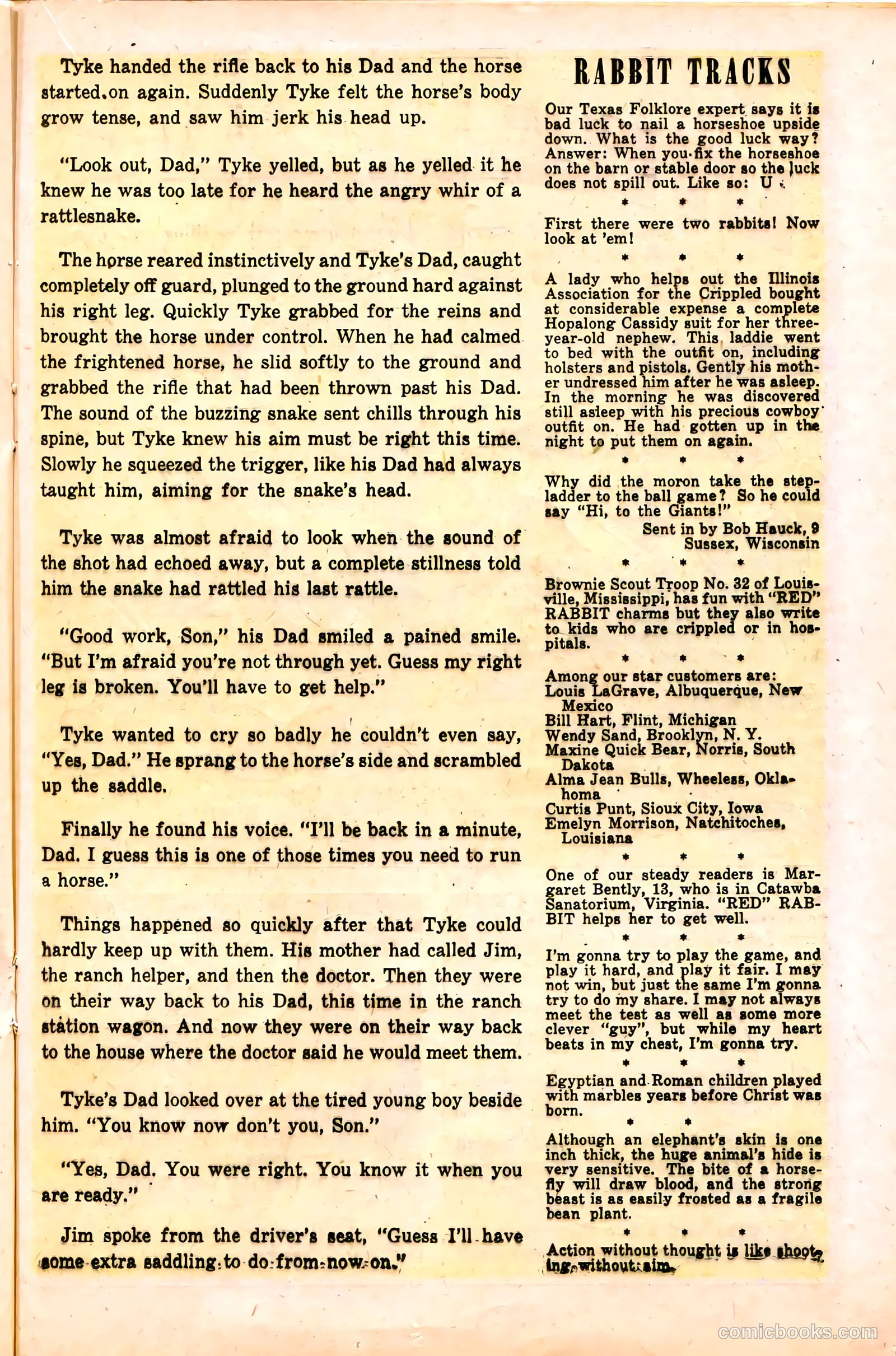 "Red" Rabbit Comics #22 (1951) — page 21 of 36