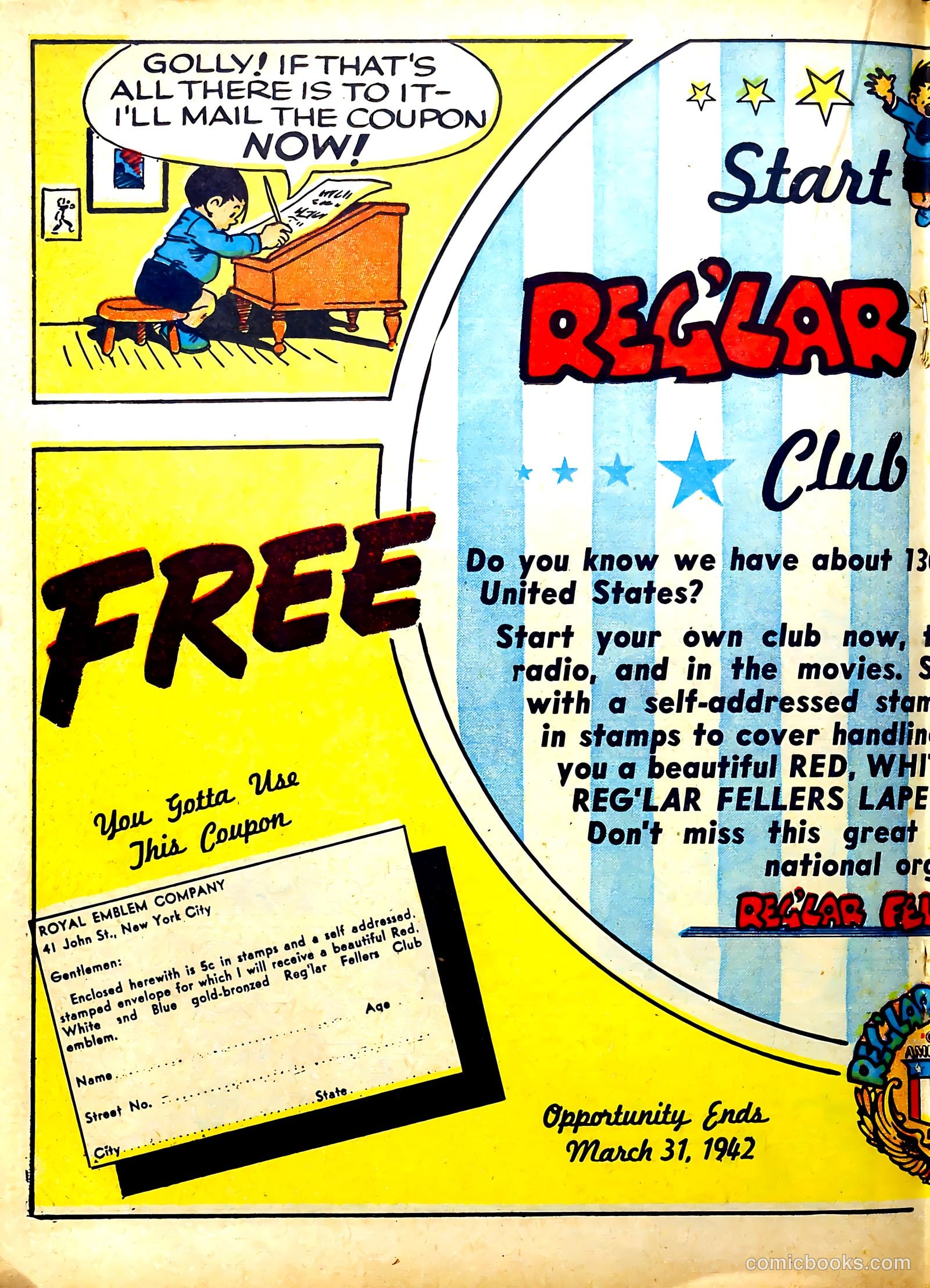 Reg'lar Fellers Heroic Comics #11 (1942) — page 34 of 70