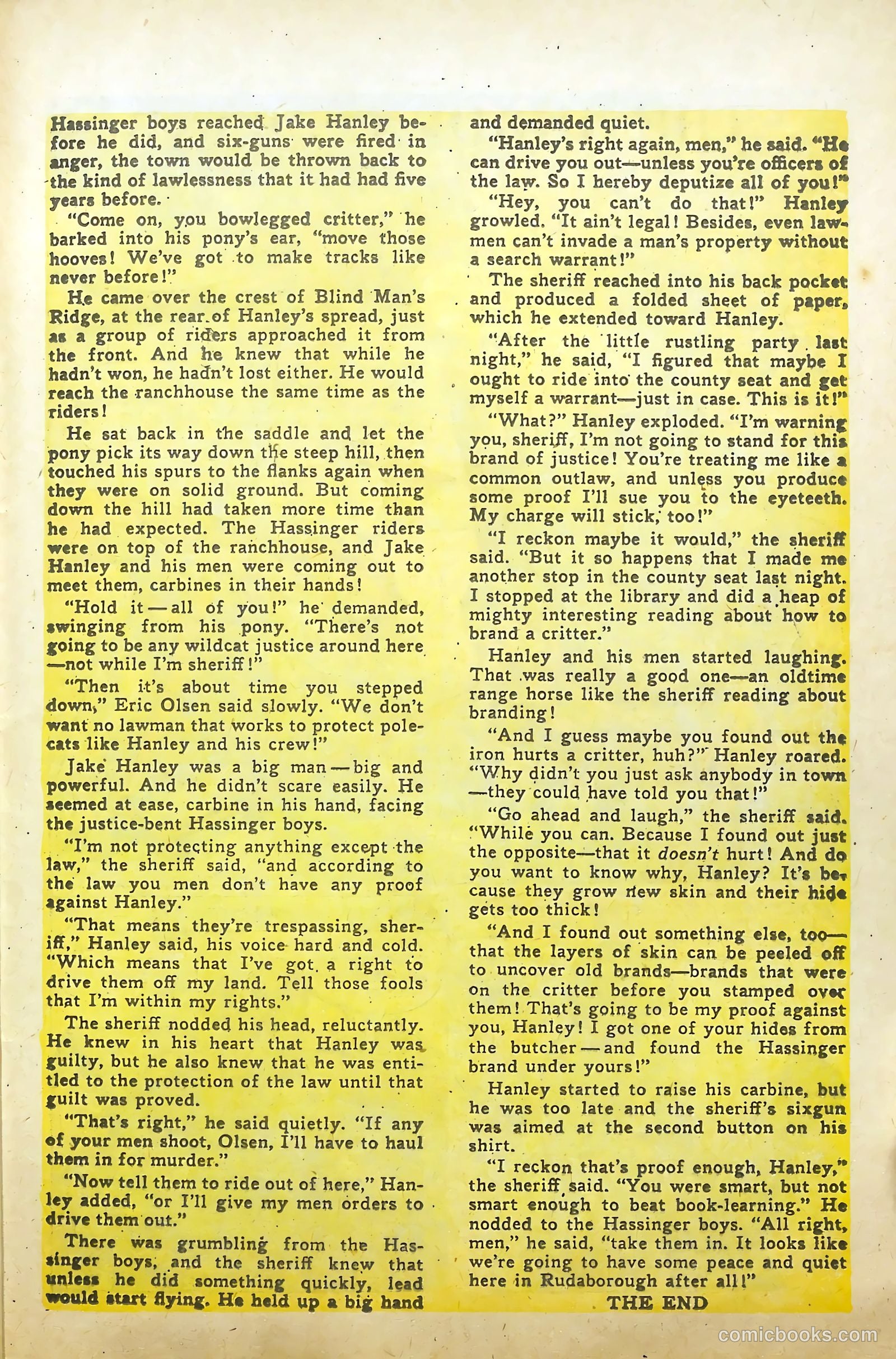 Return of the Outlaw #7 (1955) — page 25 of 36