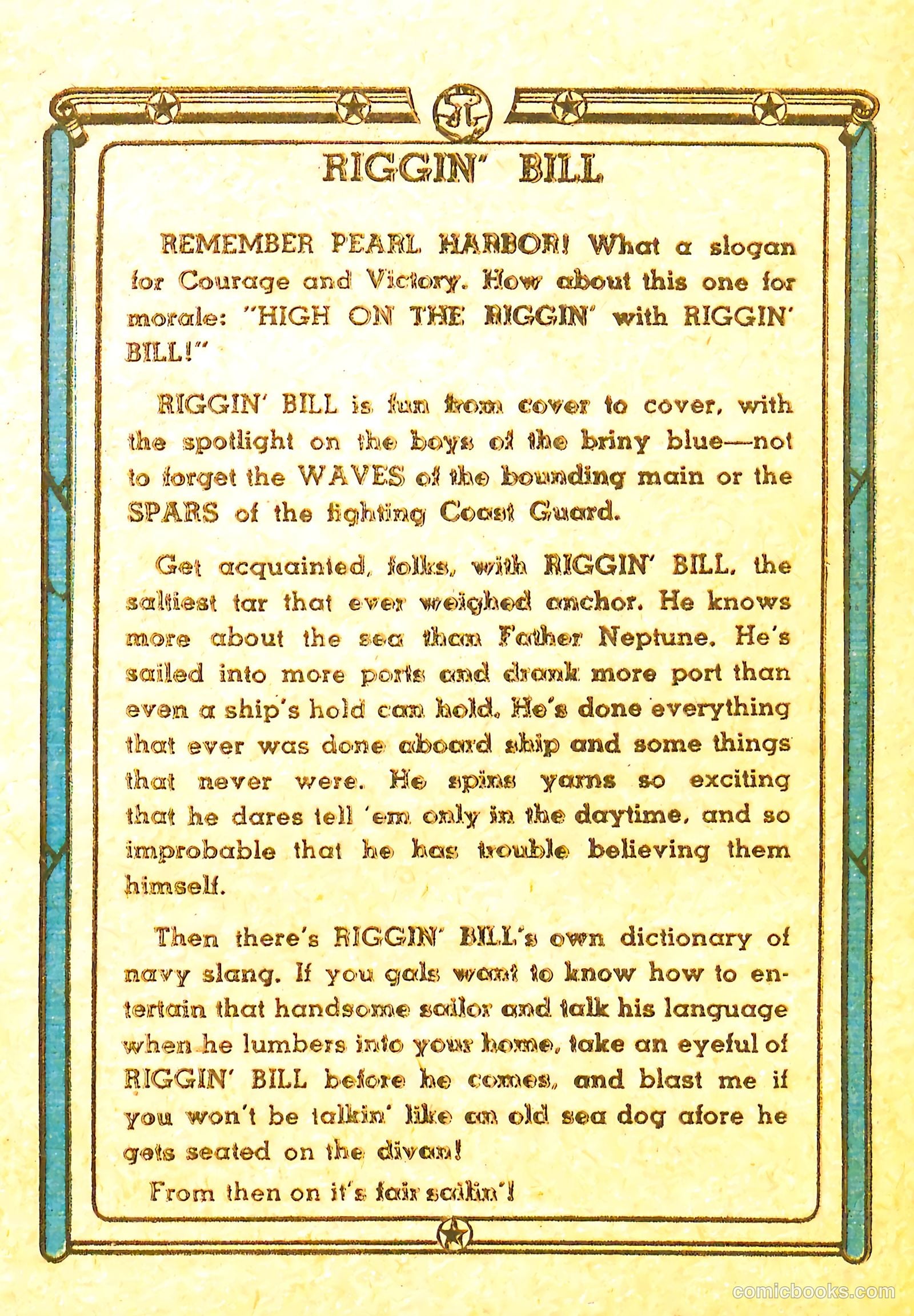 Riggin' Bill #1 (1944) — page 3 of 68