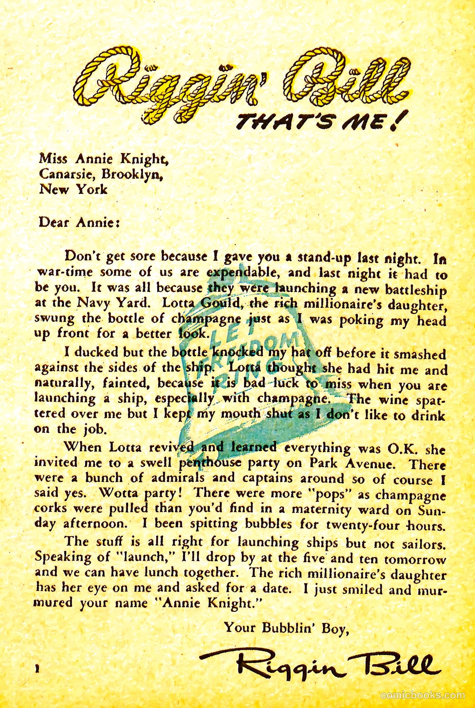 Riggin' Bill #1 (1944) — page 5 of 68
