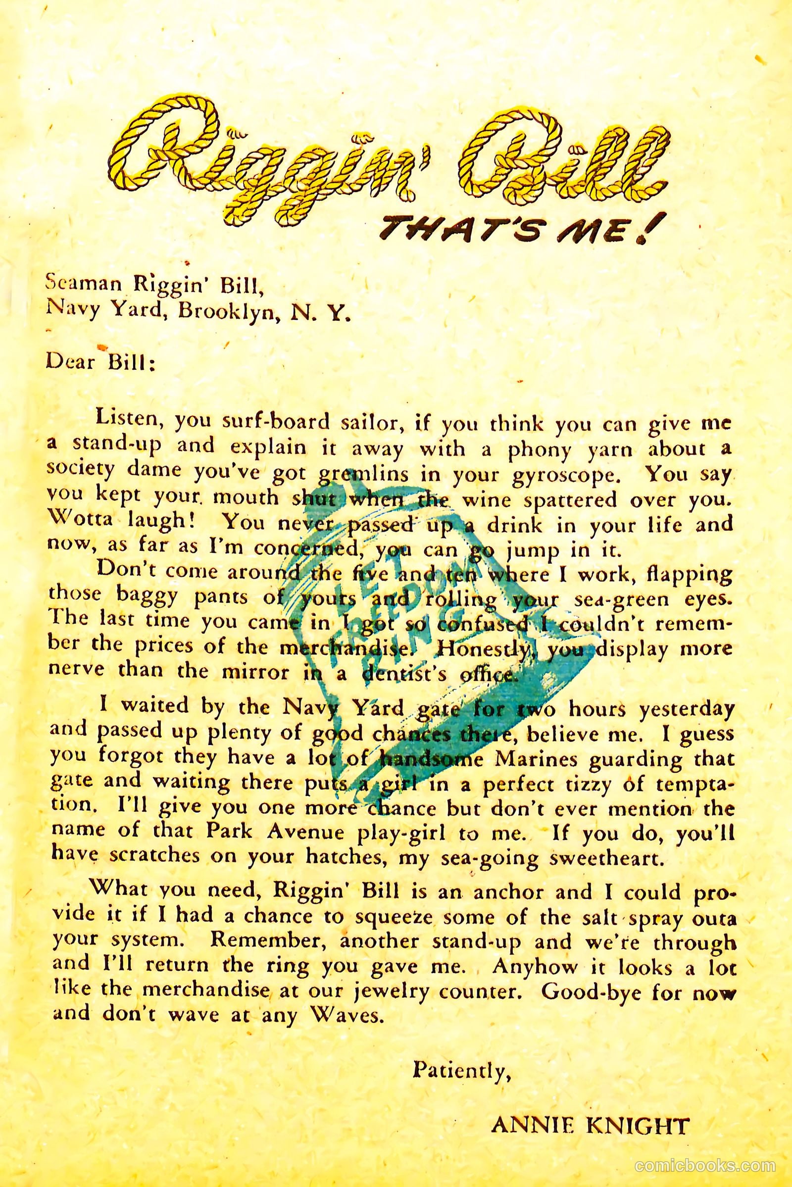 Riggin' Bill #1 (1944) — page 6 of 68