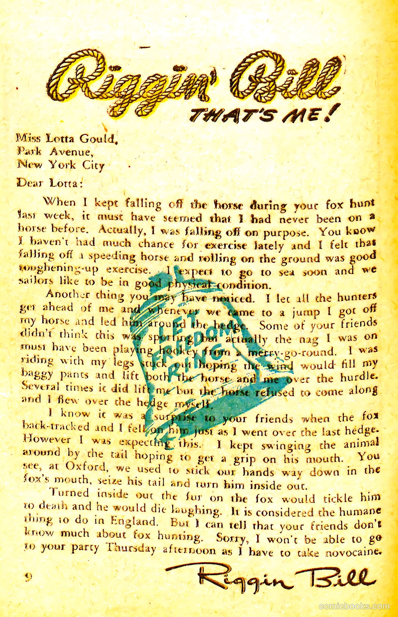 Riggin' Bill #1 (1944) — page 20 of 68