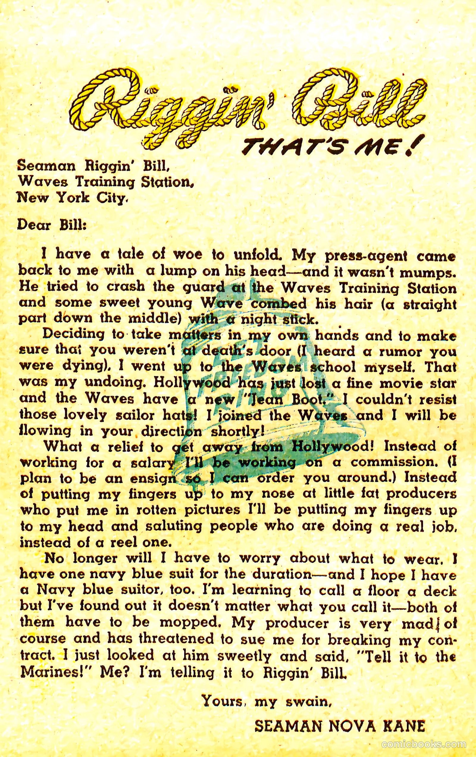 Riggin' Bill #1 (1944) — page 56 of 68