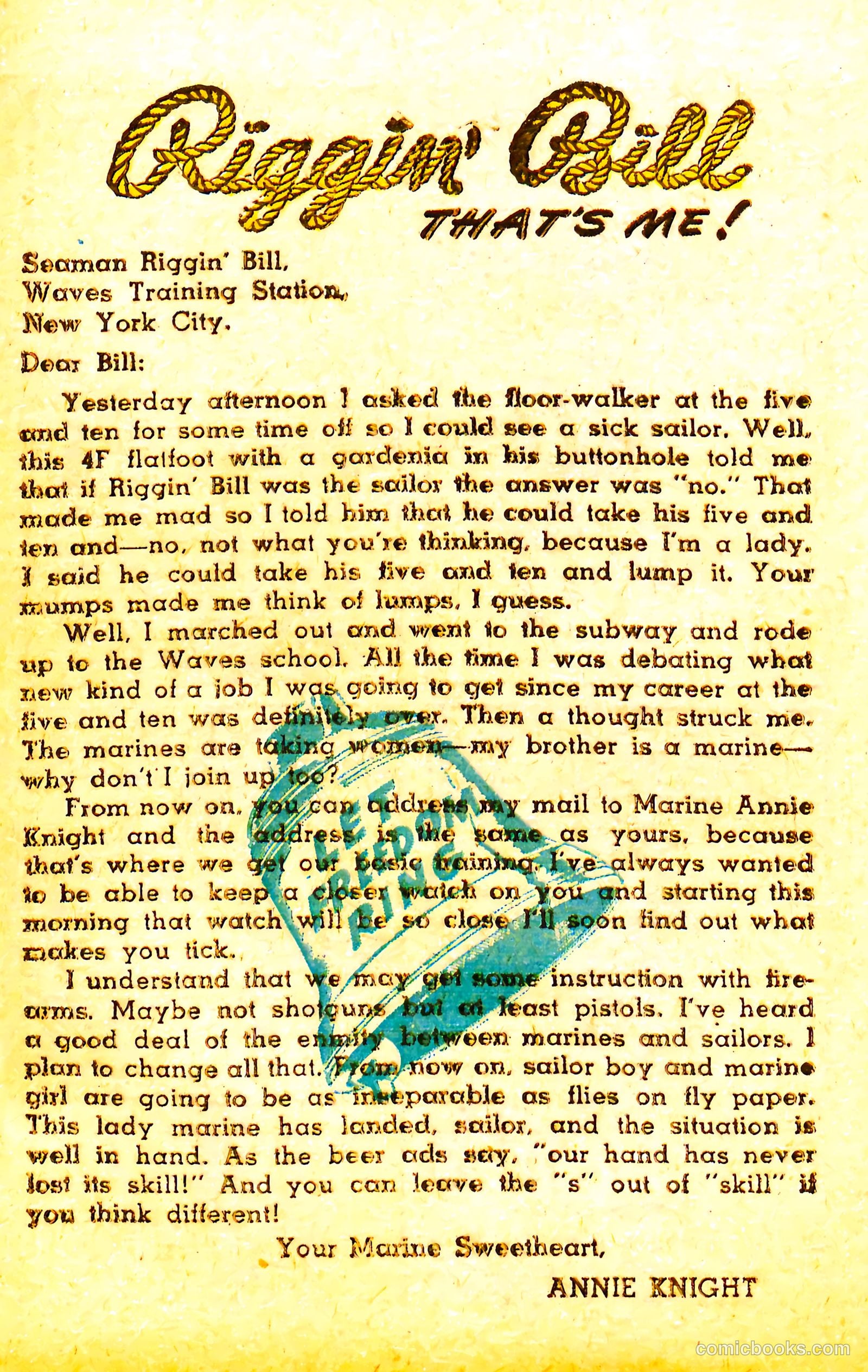 Riggin' Bill #1 (1944) — page 60 of 68
