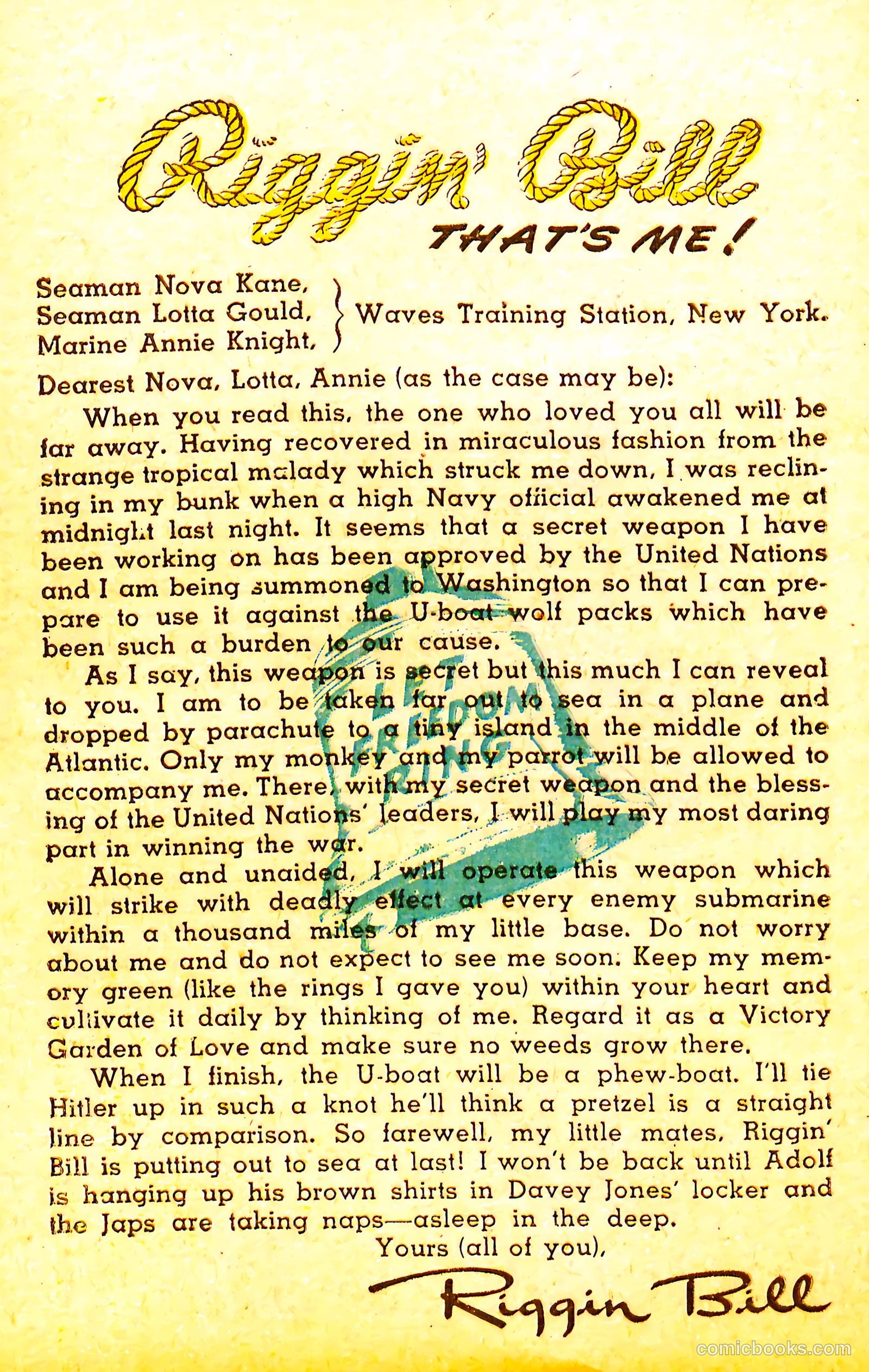 Riggin' Bill #1 (1944) — page 62 of 68